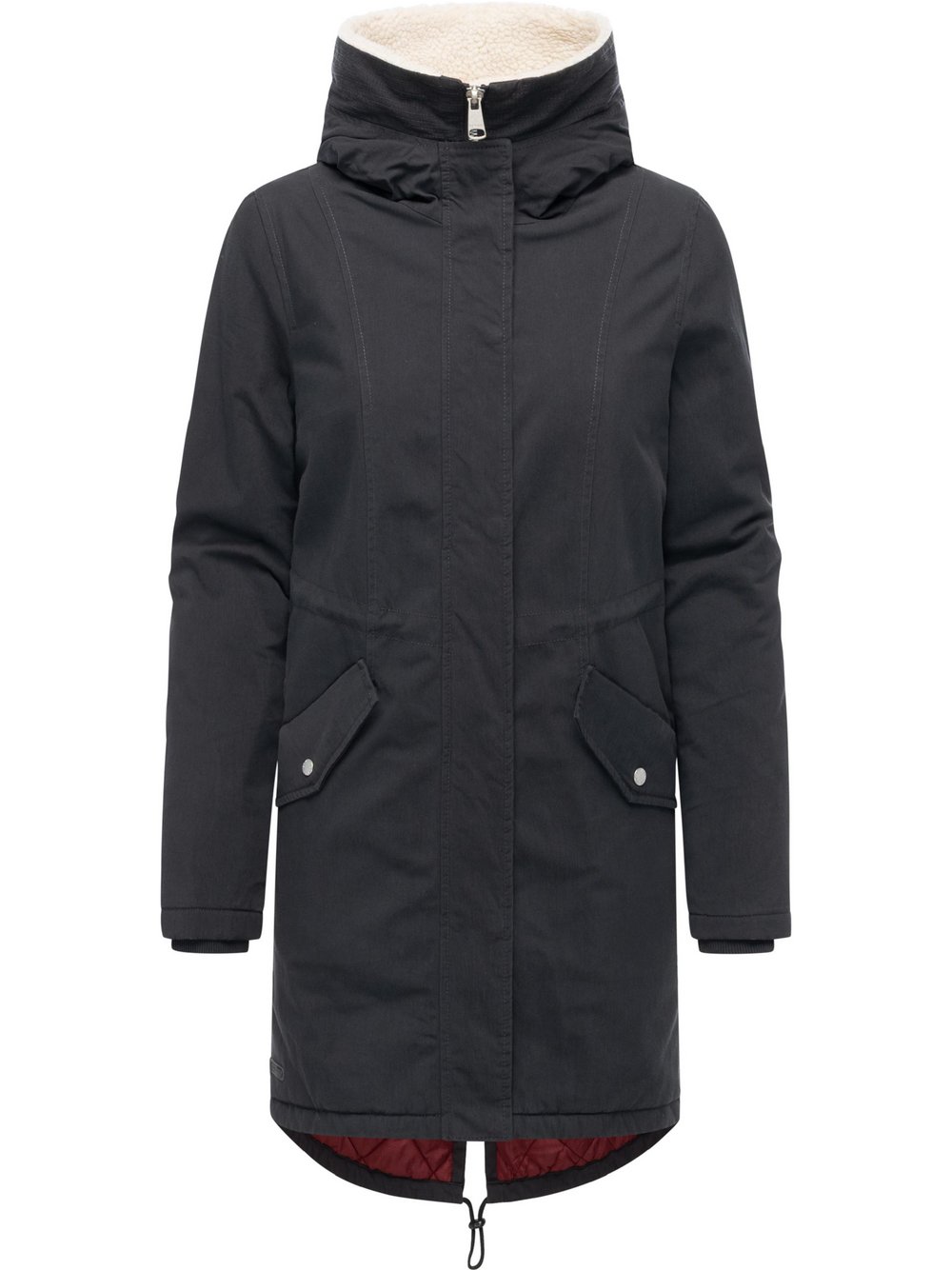 Ragwear Wintermantel Damen Baumwolle schwarz, M