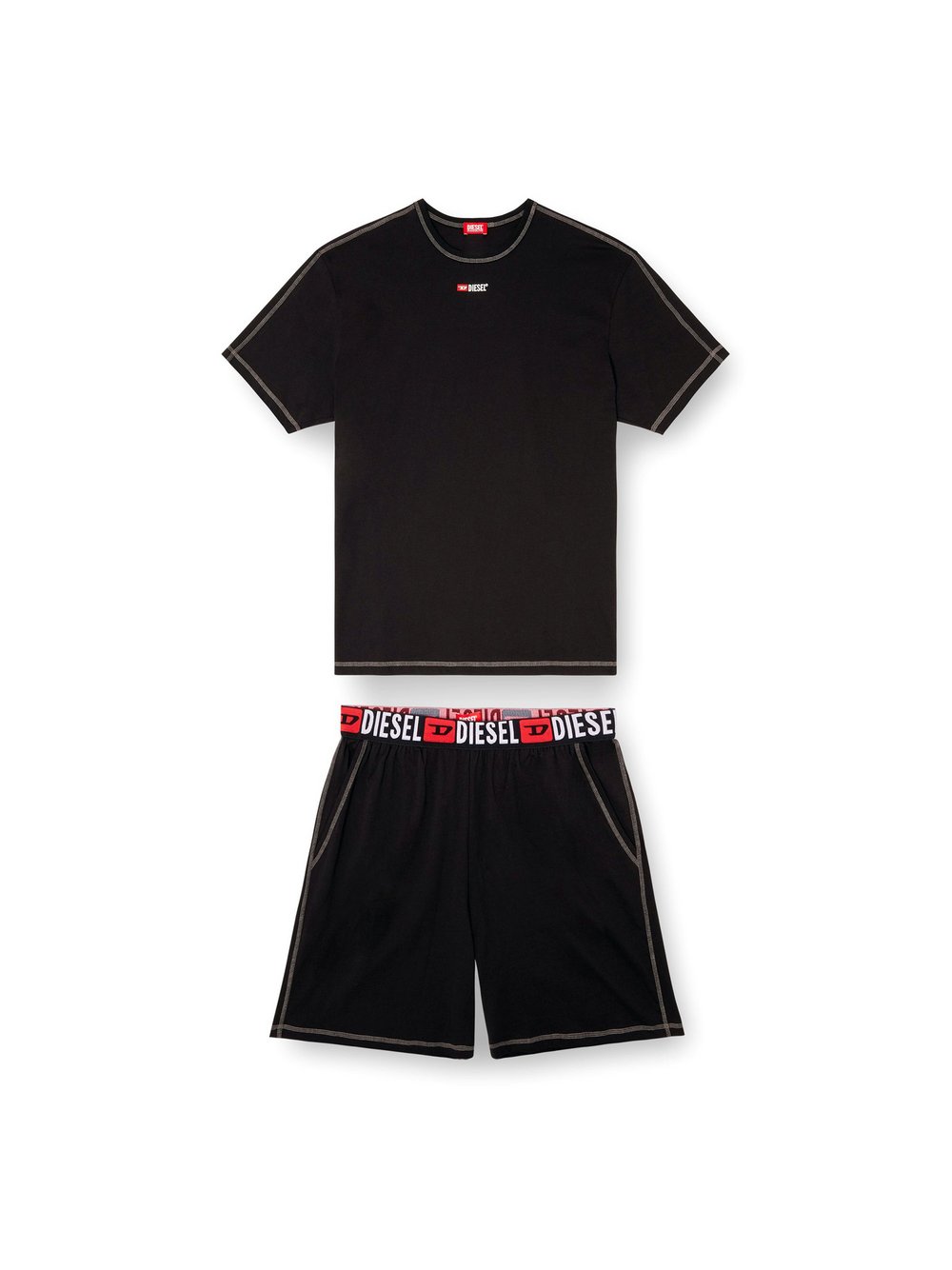 Thumbnail - Diesel Pyjama Herren Baumwolle schwarz, L