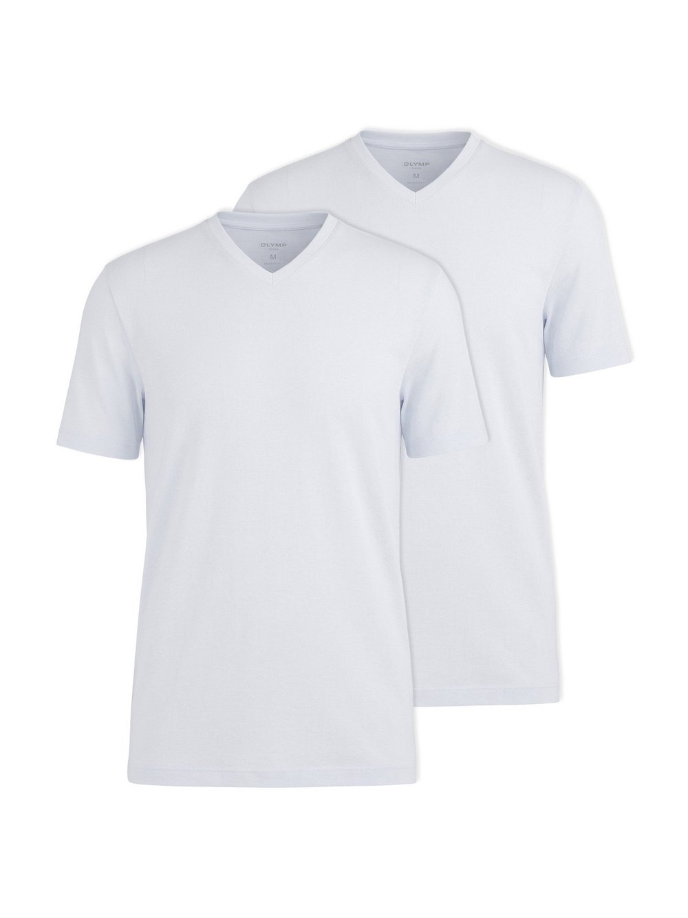 Thumbnail - OLYMP Casual modern fit T-Shirt 2er Pack Herren Baumwolle weiß, XXXL