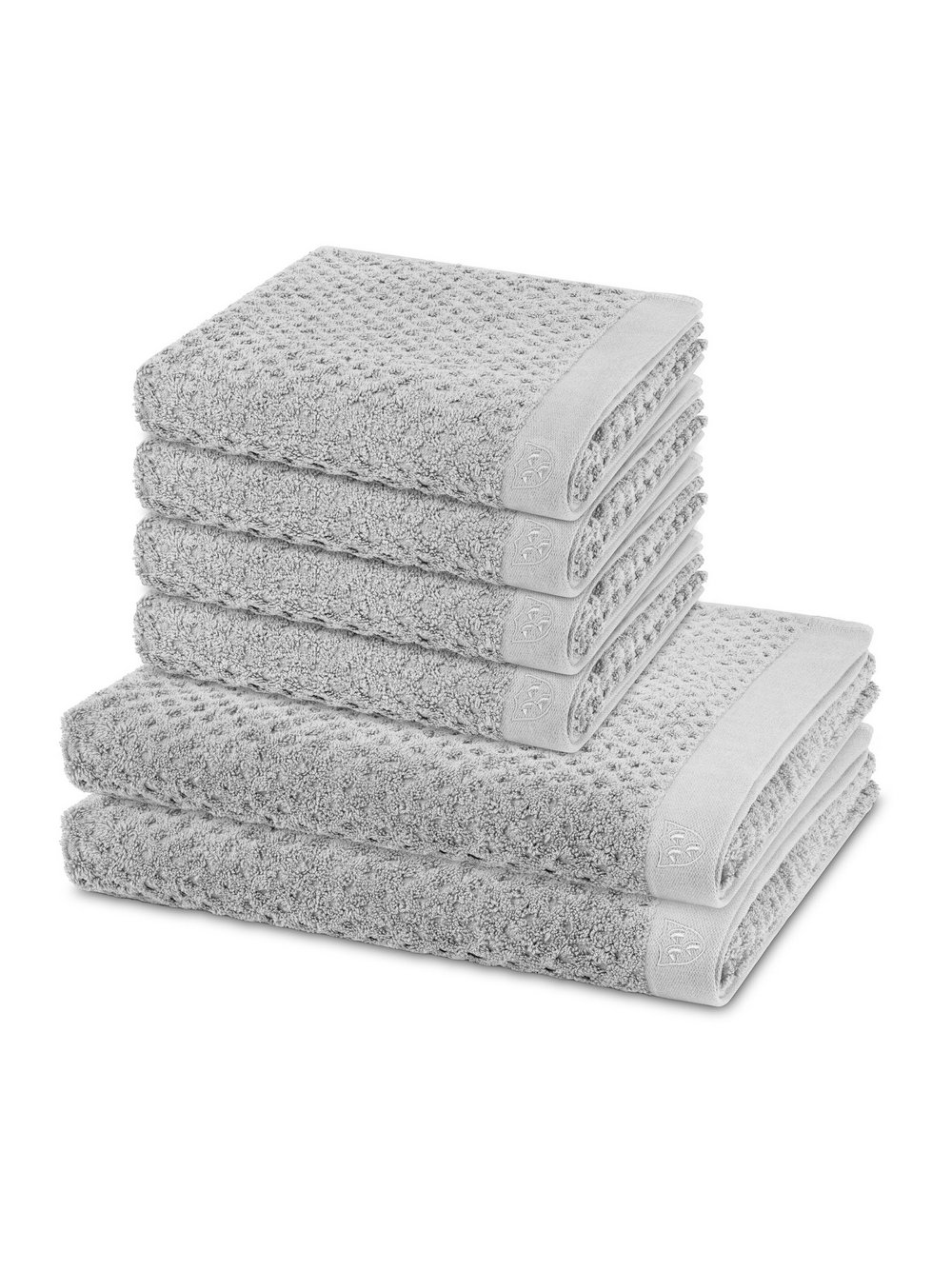 Thumbnail - Ross Handtuchset 6-teilig Damen Baumwolle grau, ONE SIZE