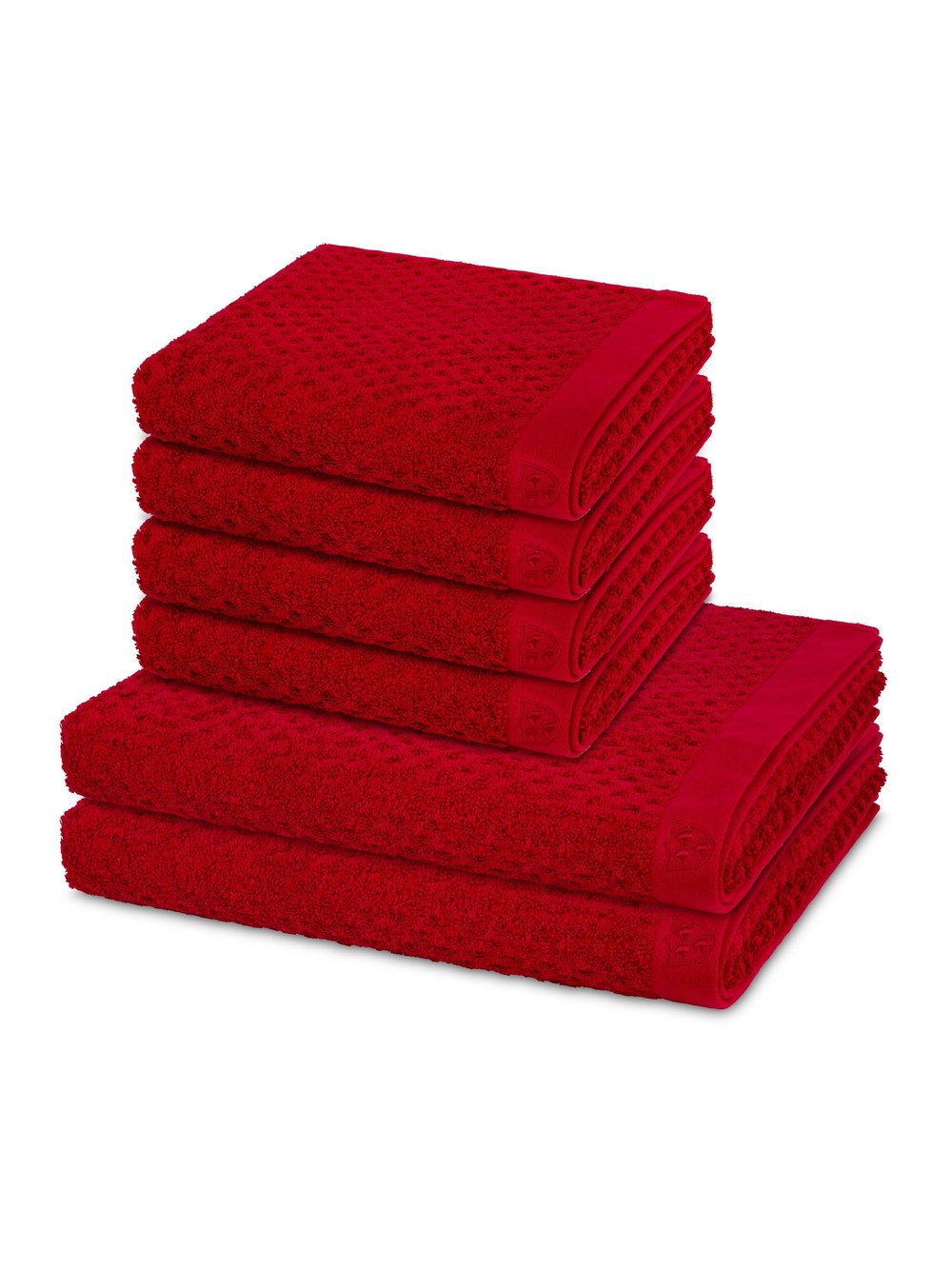 Thumbnail - Ross Handtuchset 6-teilig Damen Baumwolle rot, ONE SIZE