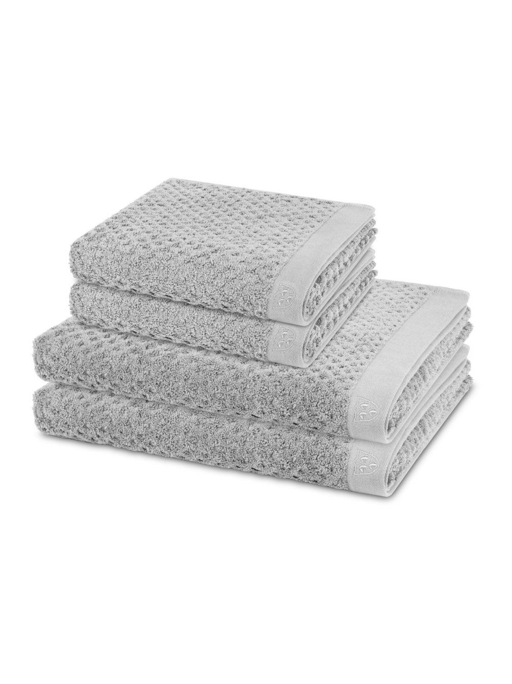 Thumbnail - Ross Handtuchset 2-teilig Damen Baumwolle grau, ONE SIZE