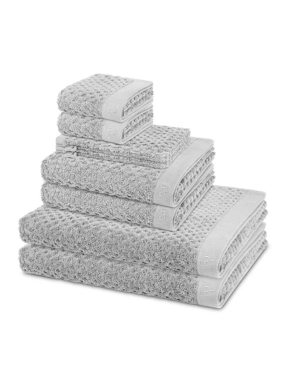 Thumbnail - Ross Handtuchset 8-teilig Damen Baumwolle grau, ONE SIZE