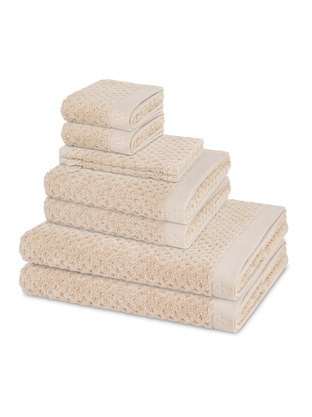 Thumbnail - Ross Handtuchset 8-teilig Damen Baumwolle beige, ONE SIZE