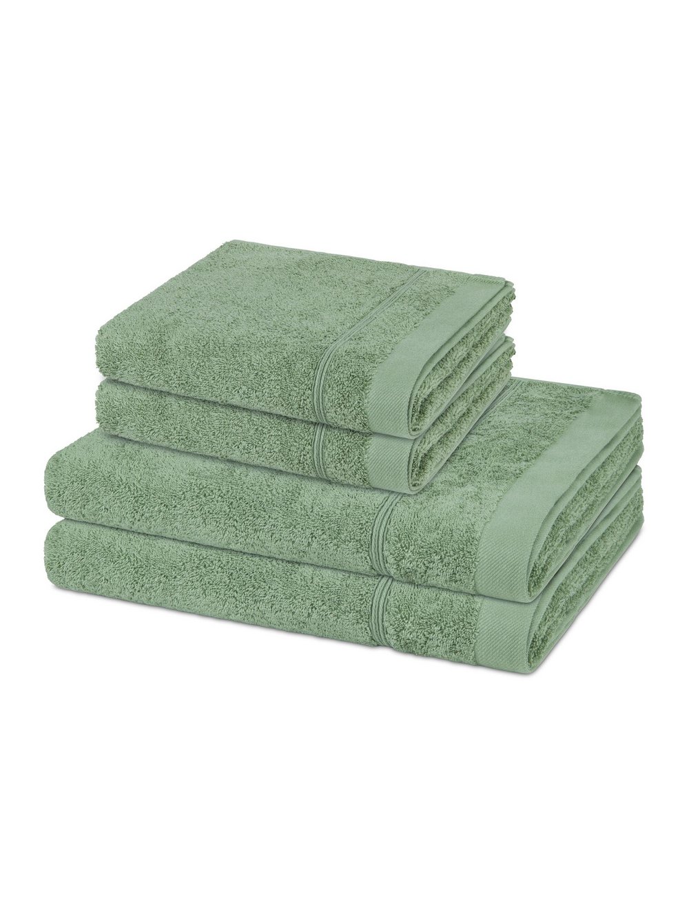 Thumbnail - Ross Handtuchset 2-teilig Damen Baumwolle grün, ONE SIZE