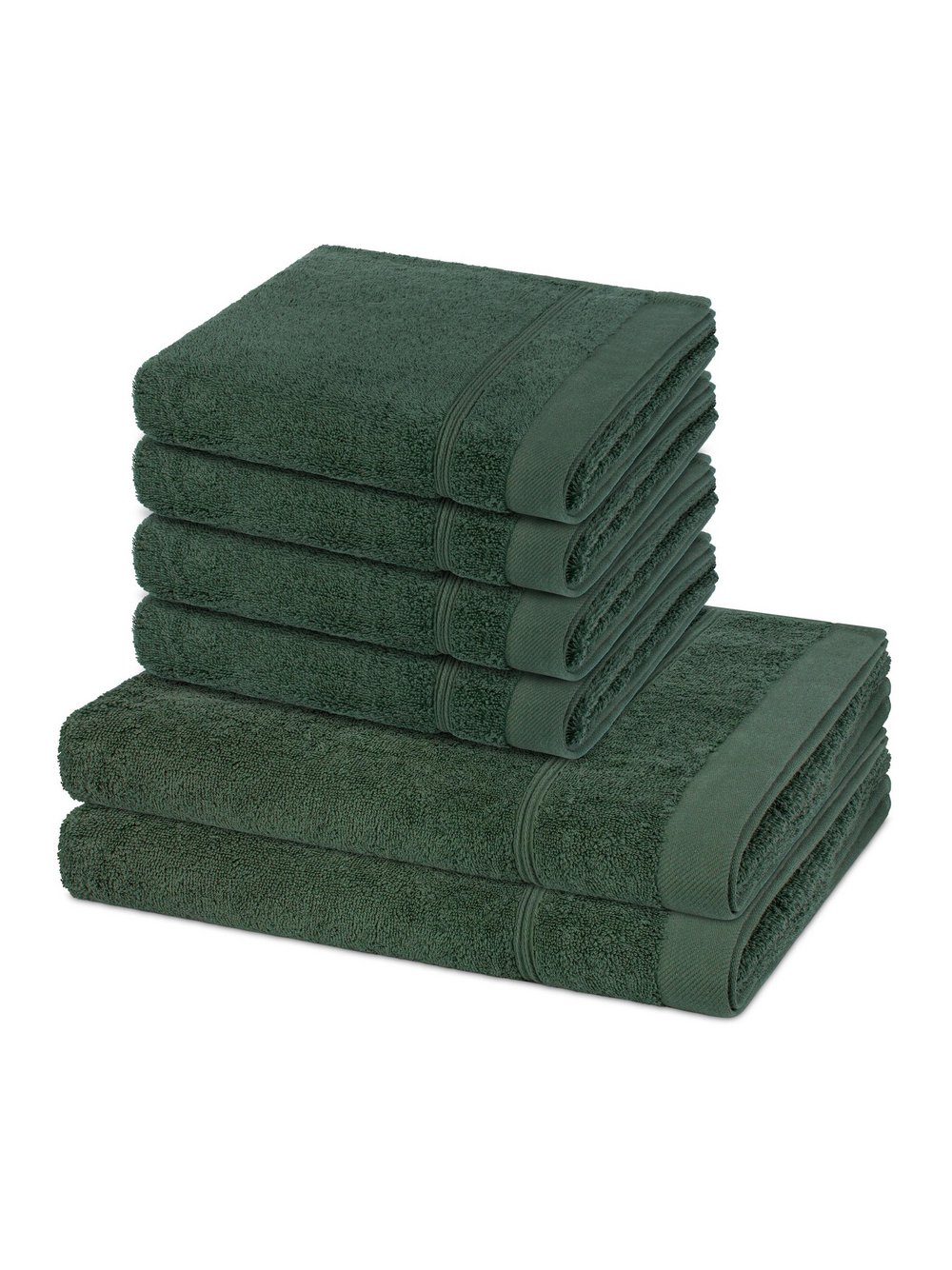 Thumbnail - Ross Handtuchset 6-teilig Damen Baumwolle grün, ONE SIZE