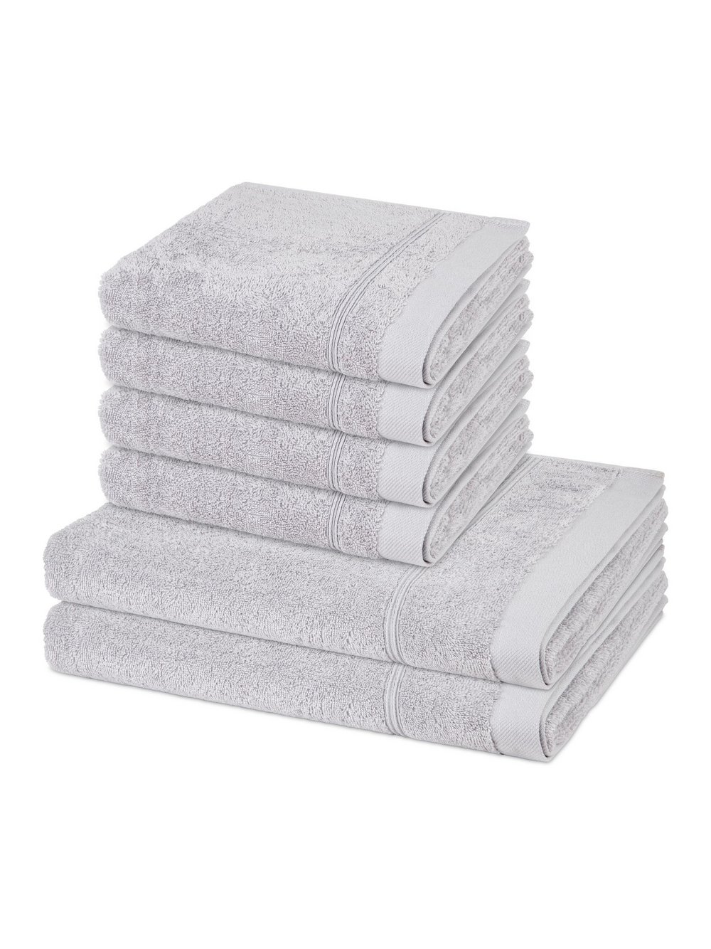 Thumbnail - Ross Handtuchset 6-teilig Damen Baumwolle grau, ONE SIZE