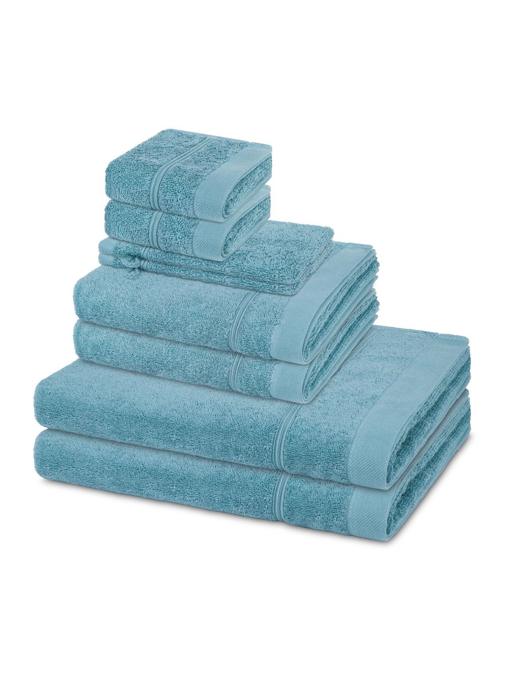 Thumbnail - Ross Handtuchset 8-teilig Damen Baumwolle blau, ONE SIZE