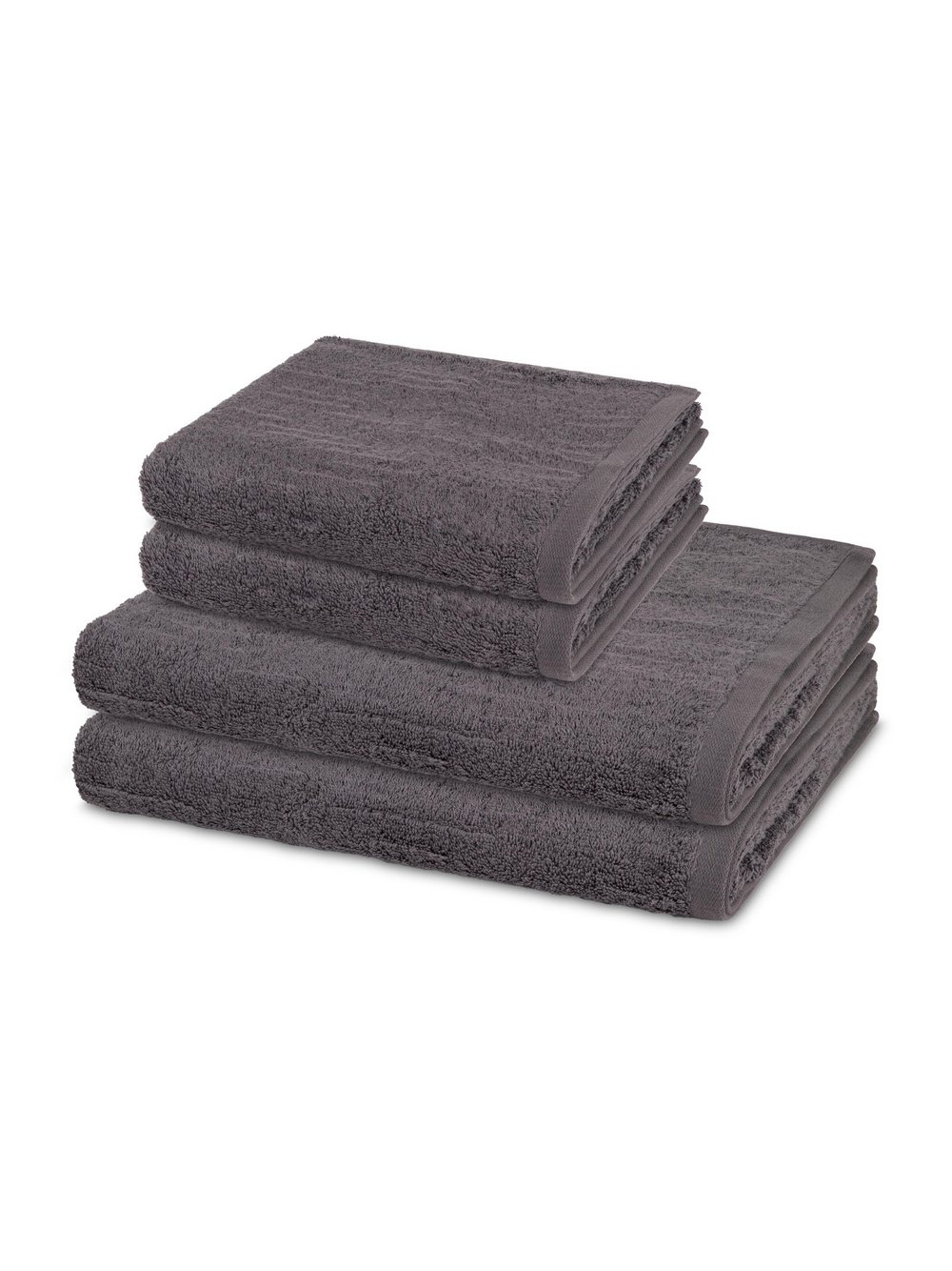 Thumbnail - Ross Handtuchset 2-teilig Damen Baumwolle grau, ONE SIZE