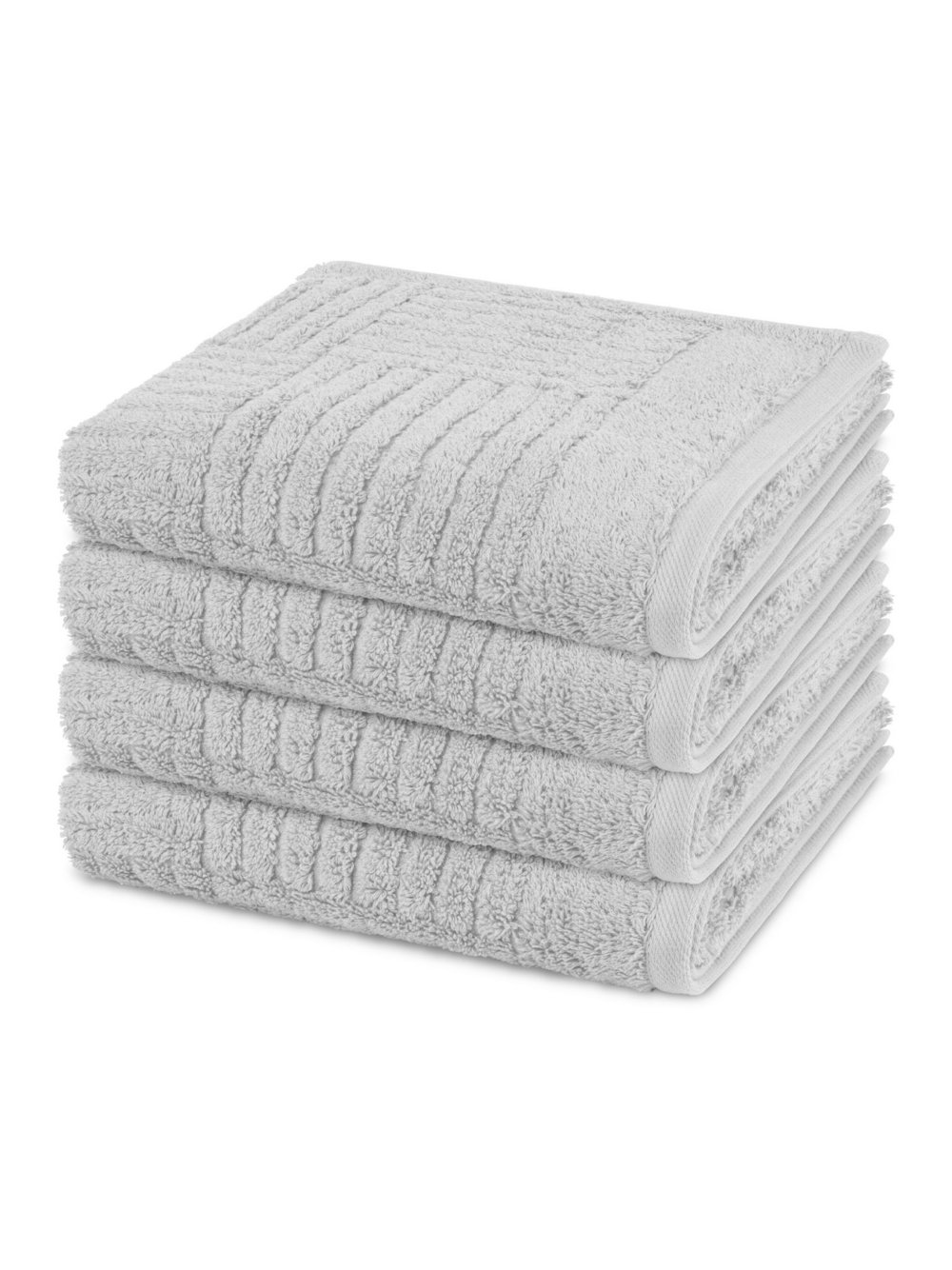 Thumbnail - Ross Handtuchset 4-teilig Damen Baumwolle grau, ONE SIZE