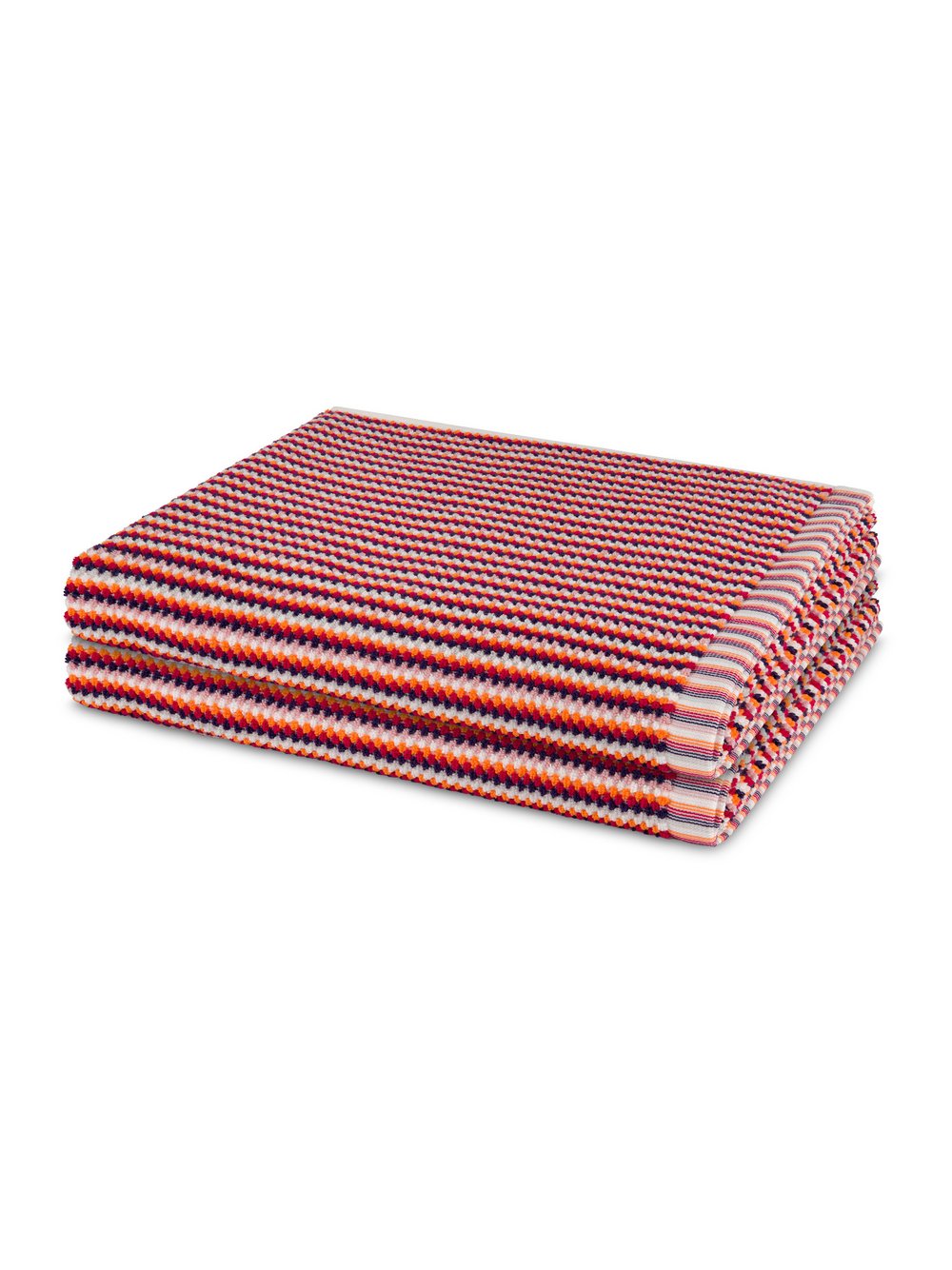 Thumbnail - Möve Handtuchset 2-teilig Damen Baumwolle rot gestreift, ONE SIZE