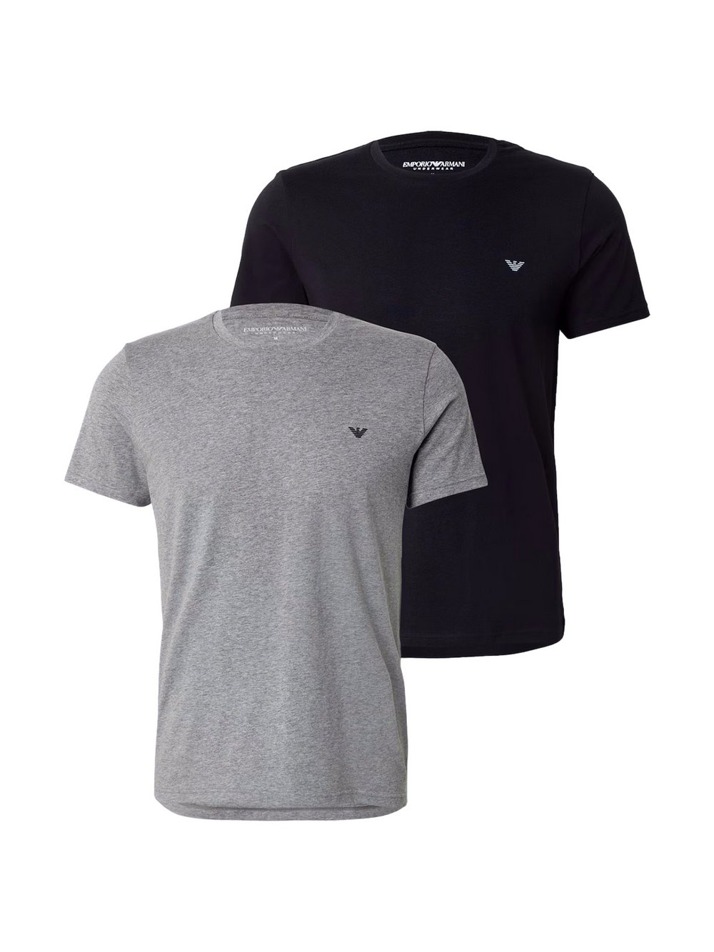 VAN GRAAF Emporio Armani Herren Grau T-Shirt Baumwolle Extra Groß