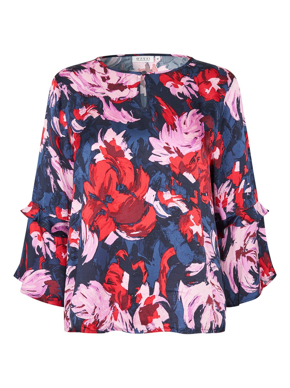 Masai Bluse mit 7/8-Ärmel Damen Viskose mehrfarbig bedruckt, 36