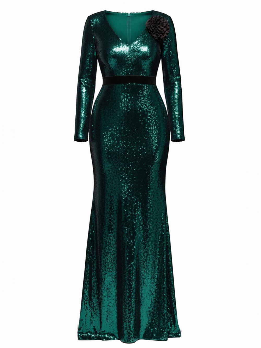 Goddiva Maxikleid Damen grün, 42