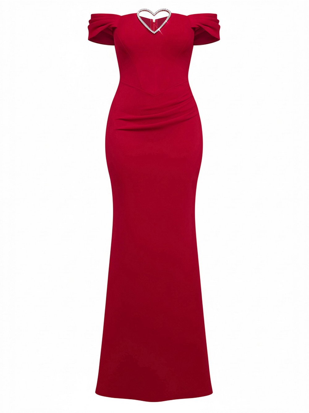 Goddiva Maxikleid Damen rot, 42