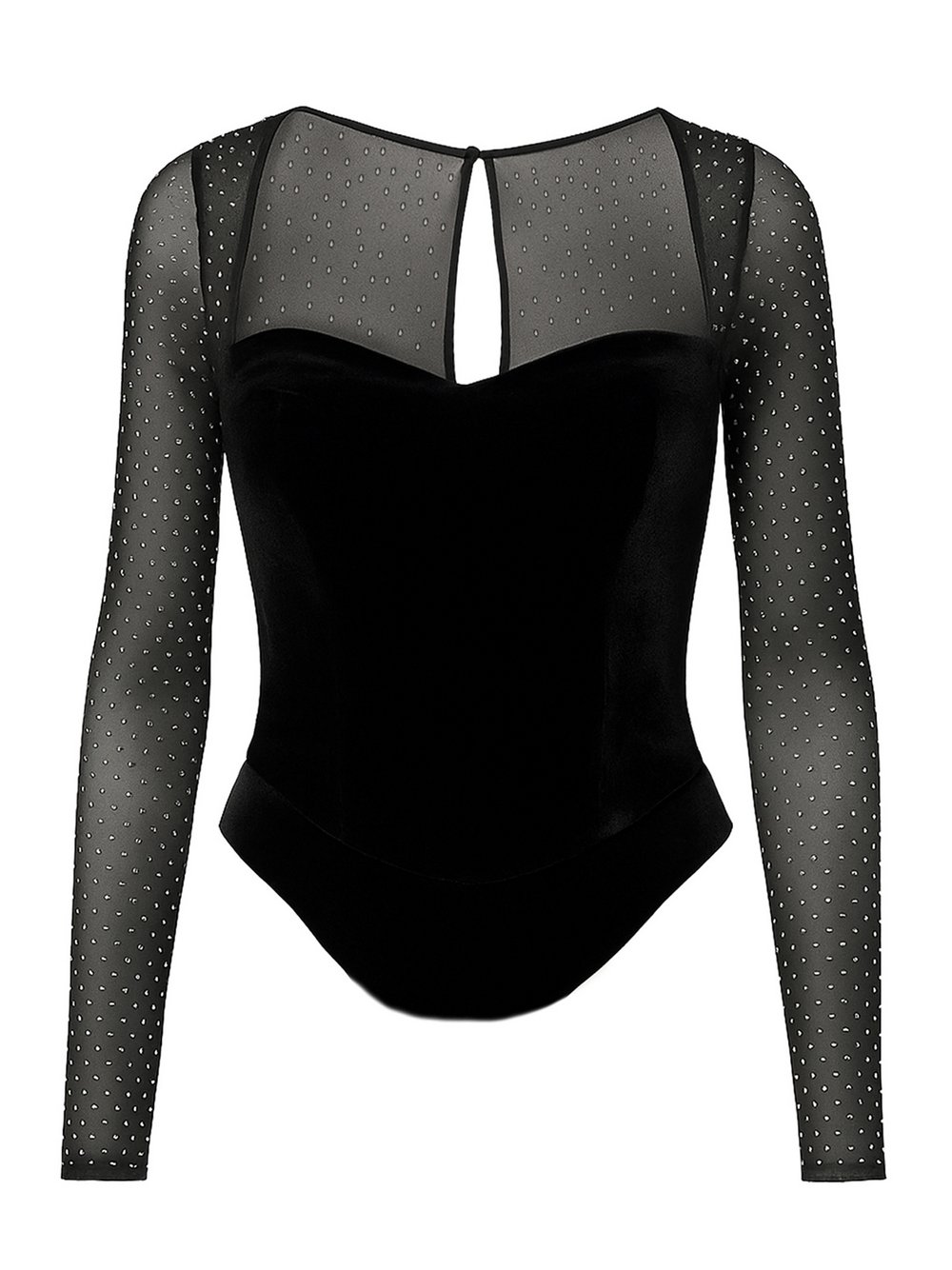 Goddiva Langarmbluse Damen schwarz, 42