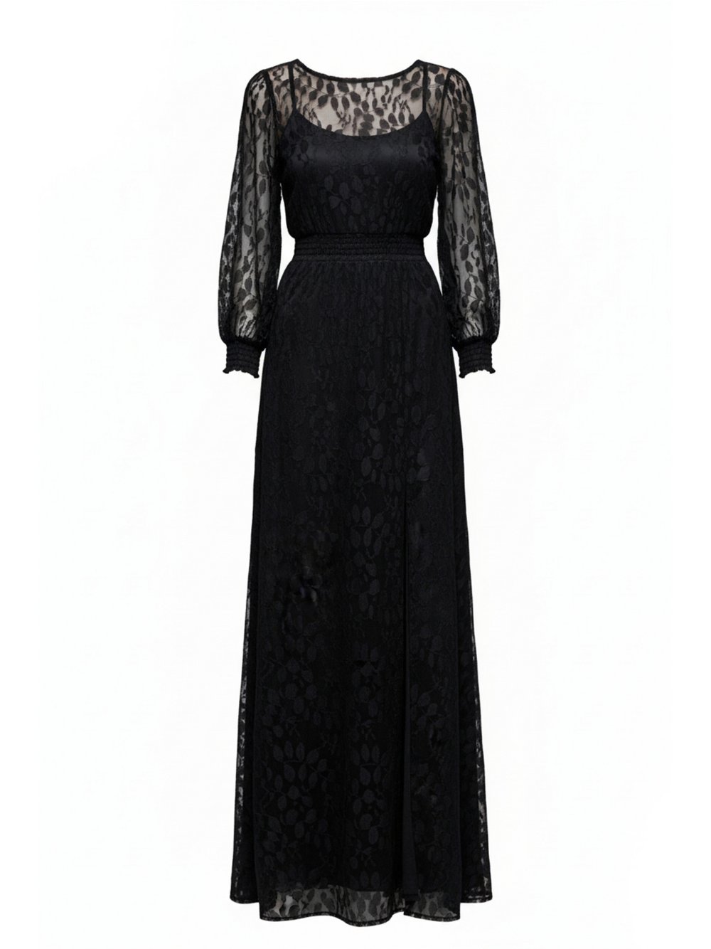 Thumbnail - Goddiva Maxikleid Damen schwarz gemustert, 38