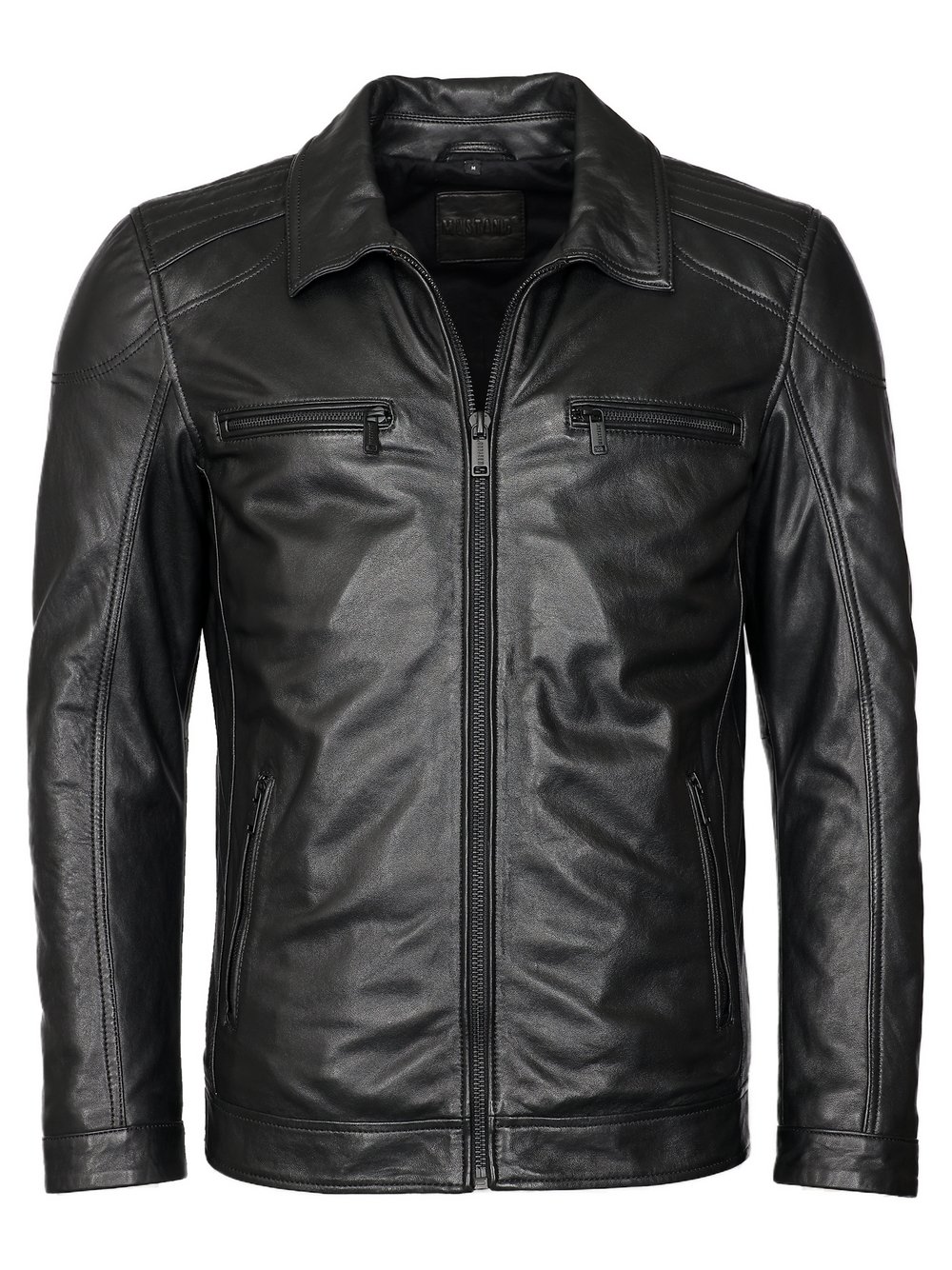 Thumbnail - Mustang Lederjacke Herren schwarz, L