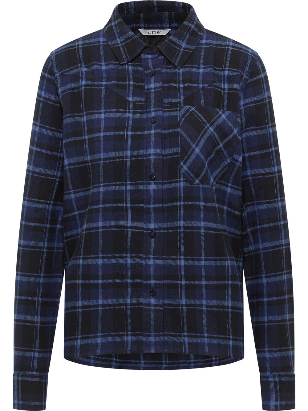 Mustang Bluse Damen Baumwolle blau, 36