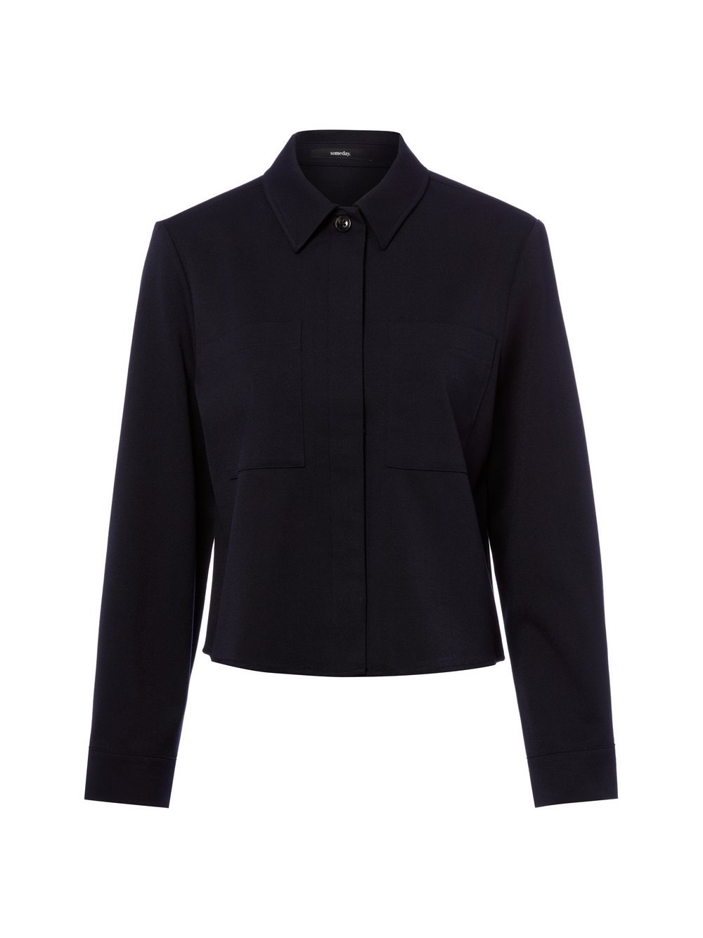 Someday Hemdbluse mit Wollanteil Damen blau, 38