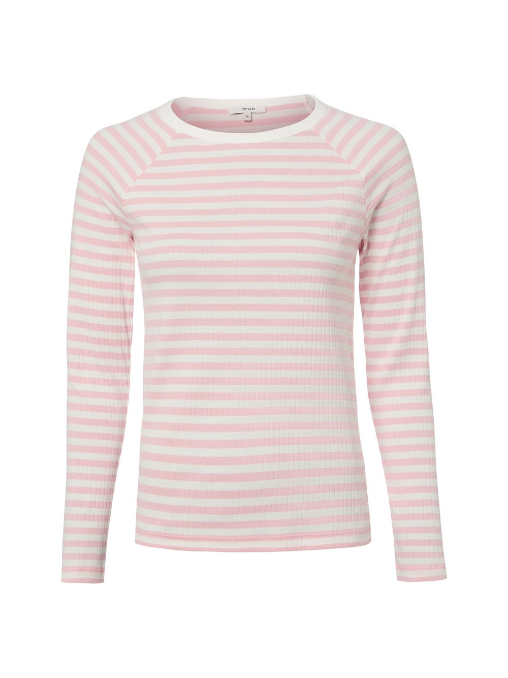 Opus Langarmshirt Damen Baumwolle (100%) rosa gestreift, 36
