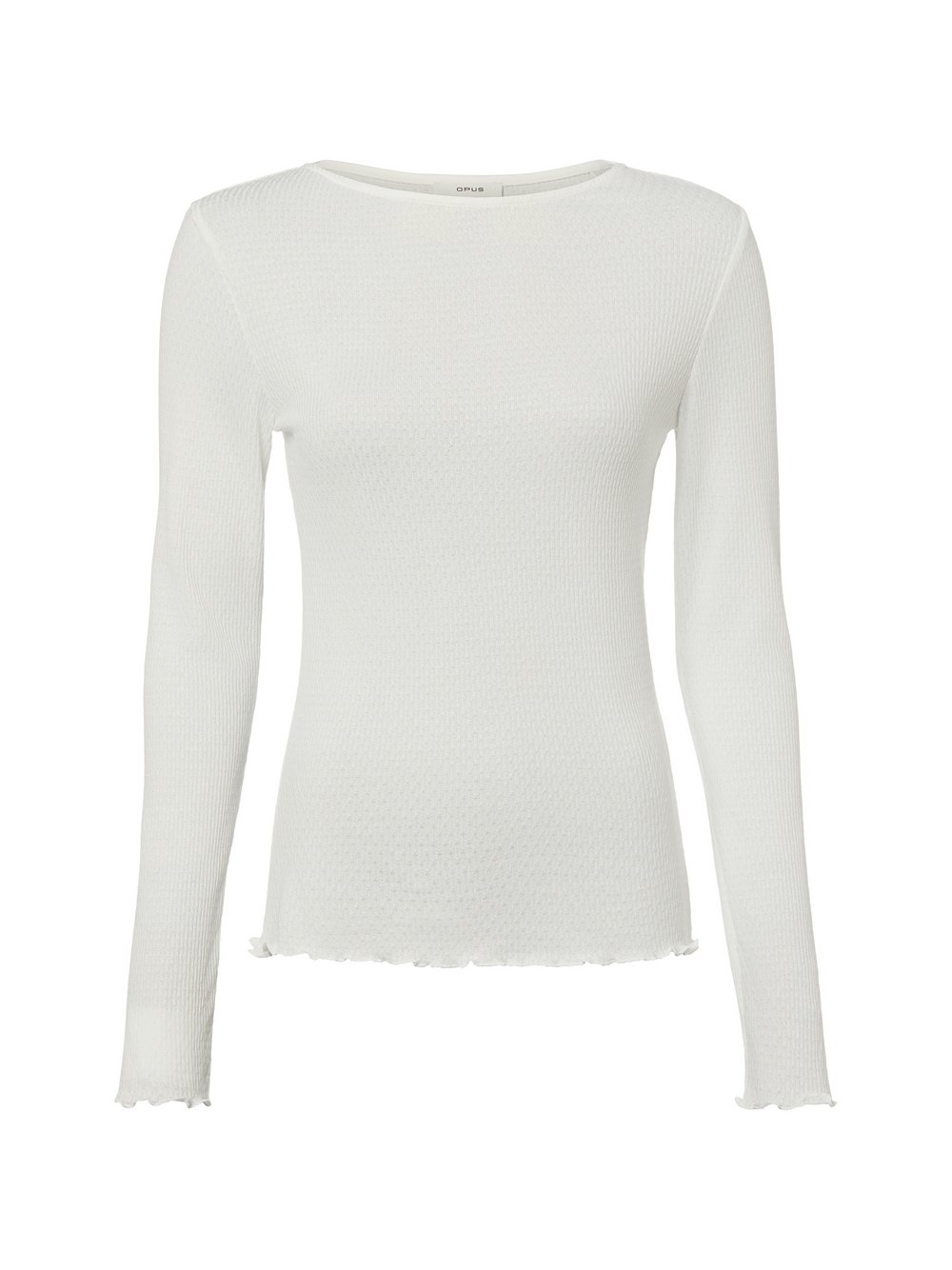 Opus Langarmshirt Damen Viskose weiß, 38