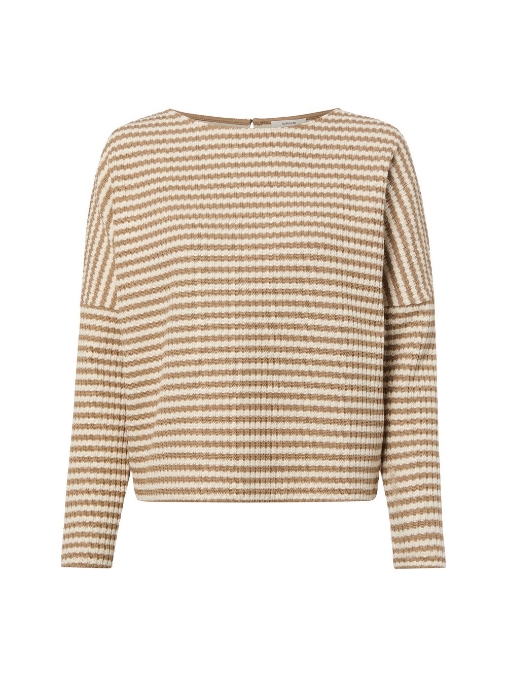 Opus Strickpullover Damen Baumwolle braun gestreift, 38