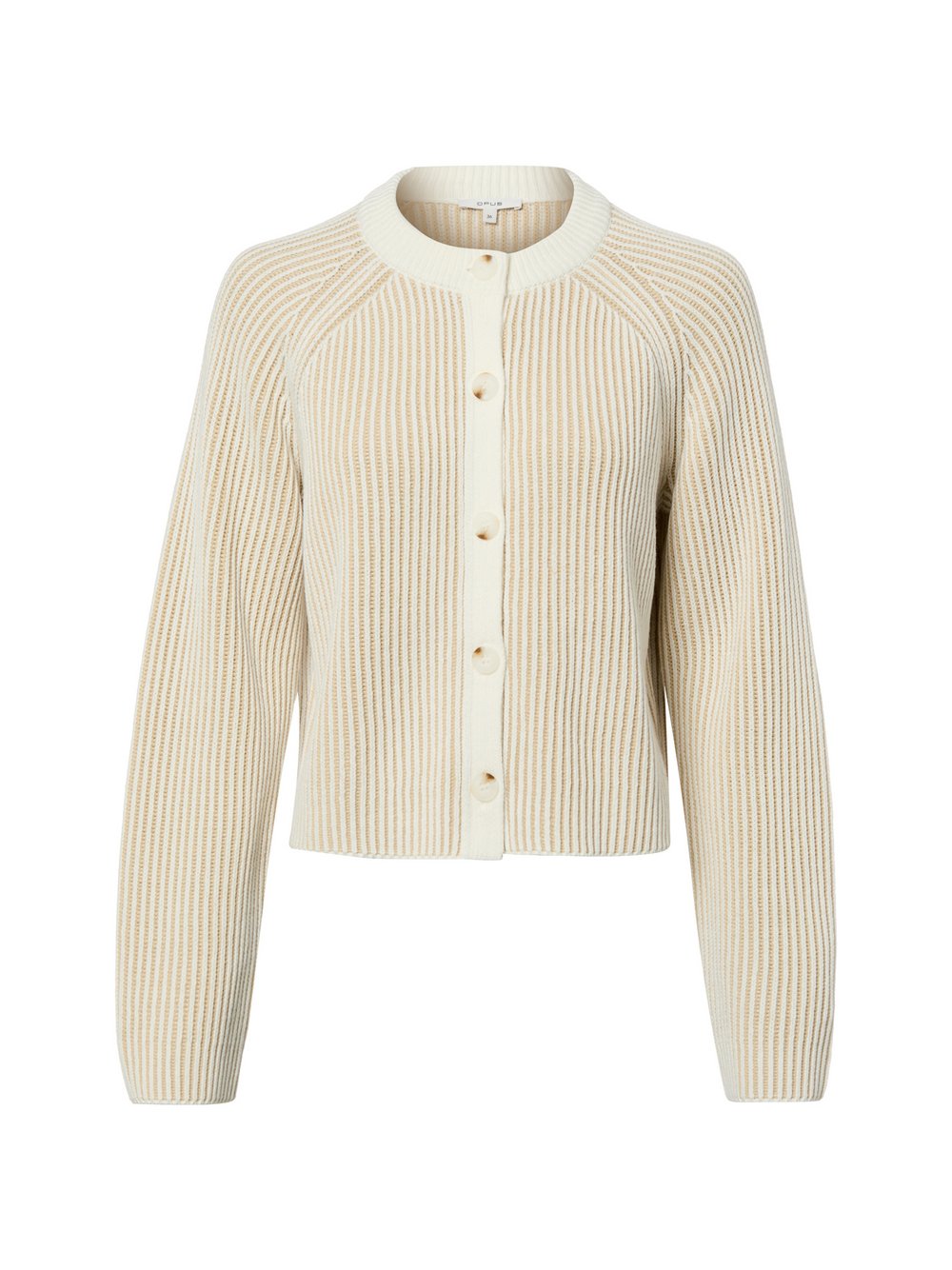 Opus Strickjacke Damen Baumwolle mehrfarbig gestreift, 40