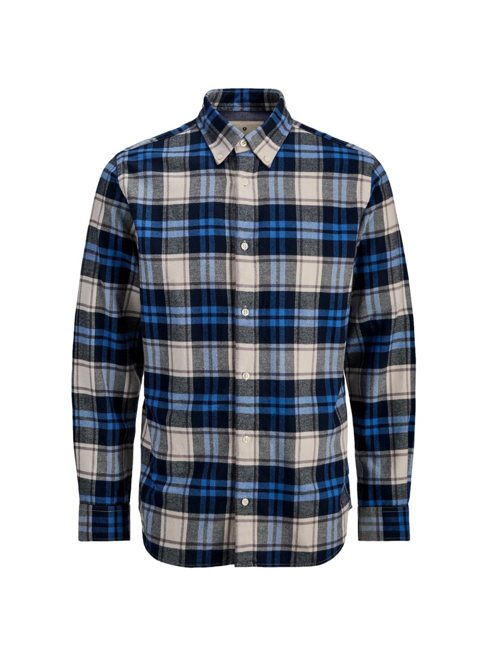 Jack & Jones Hemd Herren Regular Fit Baumwolle blau kariert, S