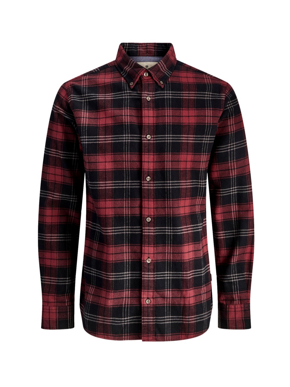Jack & Jones Hemd Herren Regular Fit Baumwolle rot kariert, L