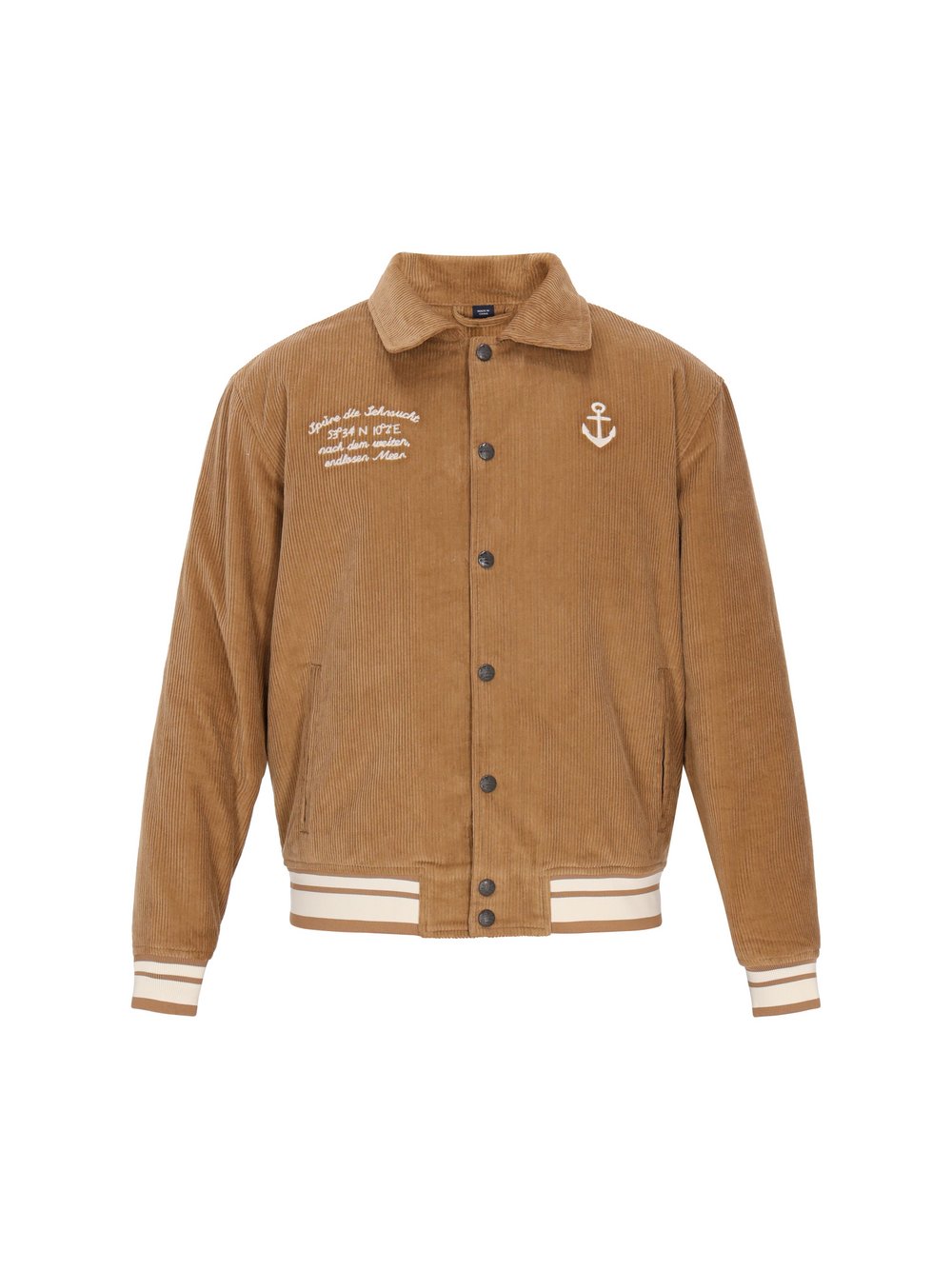 Dreimaster Jacke Herren Baumwolle beige, S