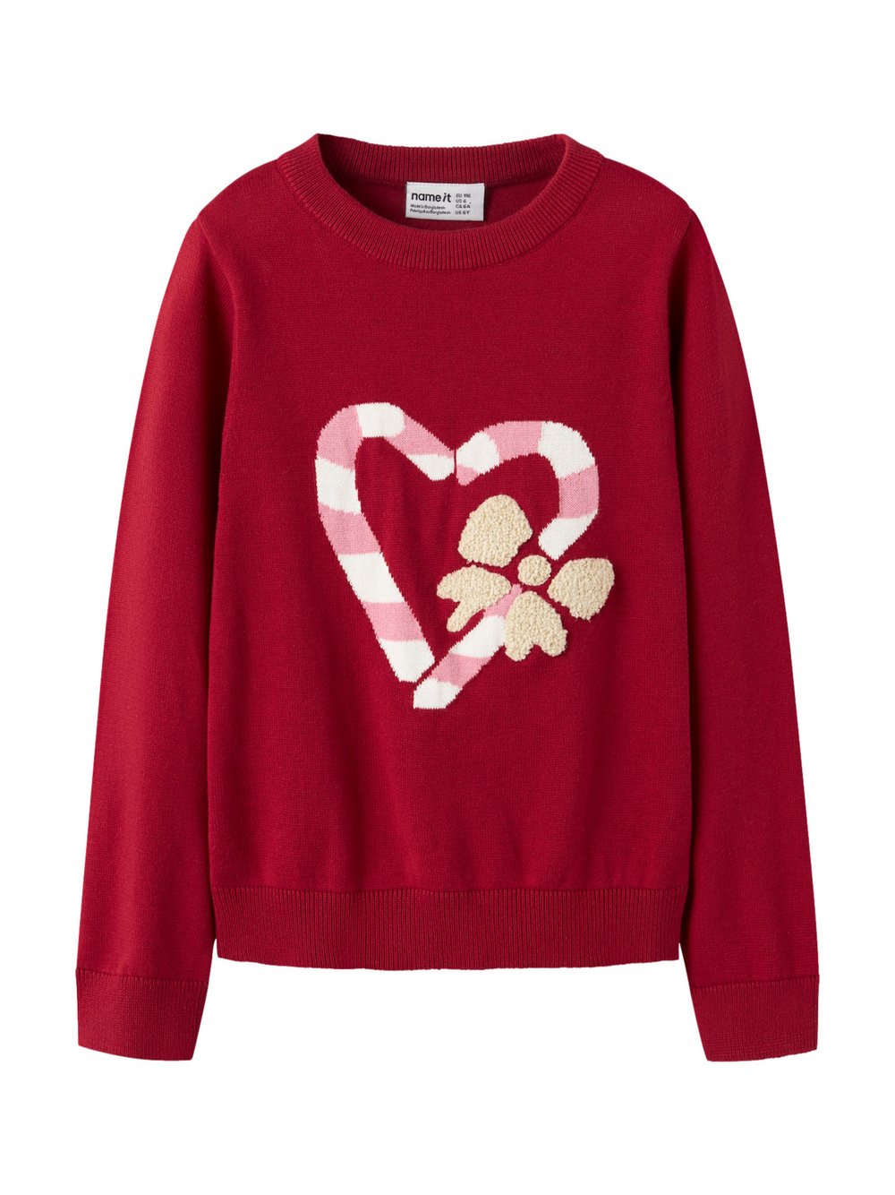 name it Strickpullover Mädchen Baumwolle rot, 92