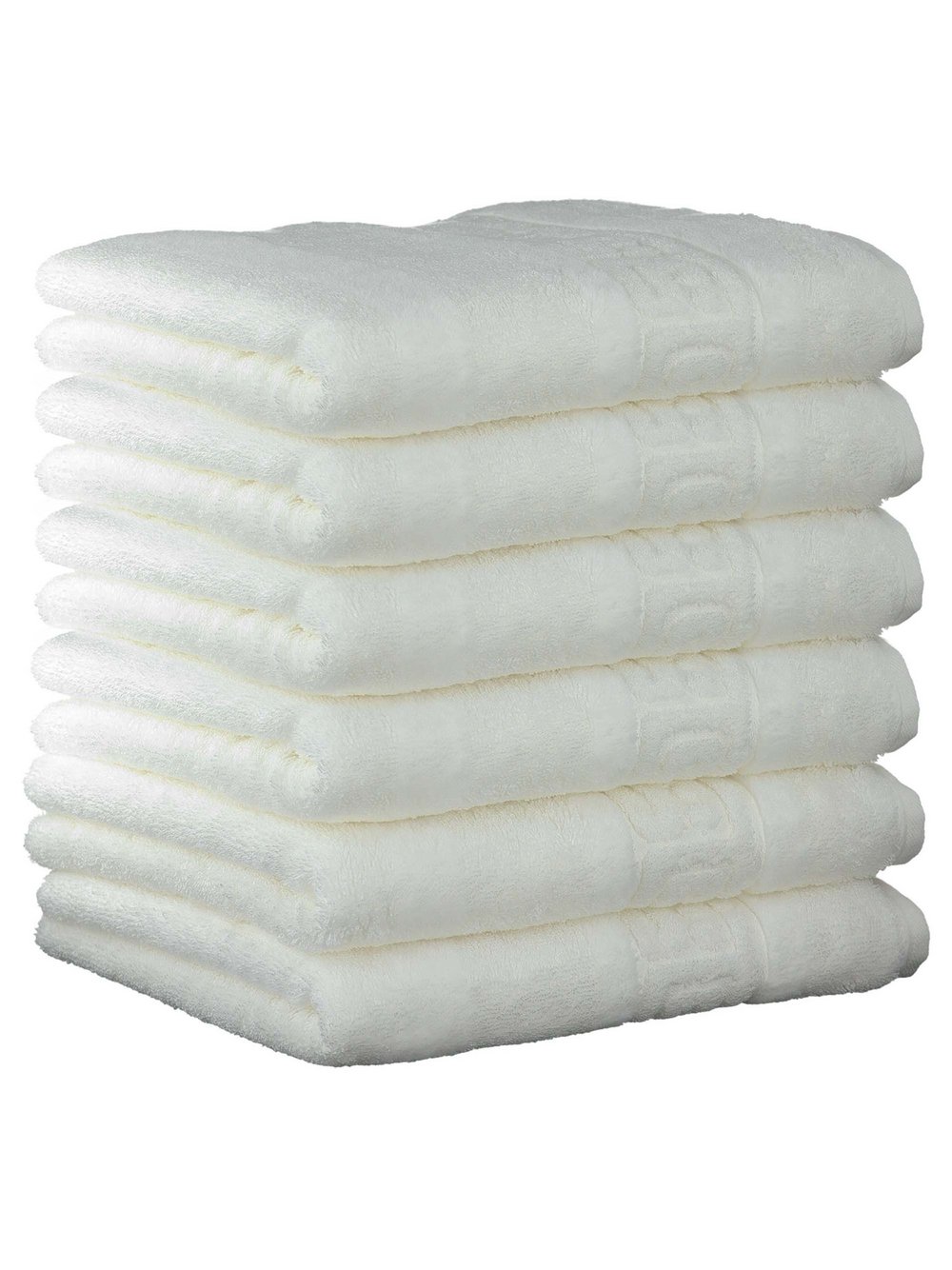 Cawö Gästetuch 6er Pack Damen Baumwolle weiß, 30x50cm