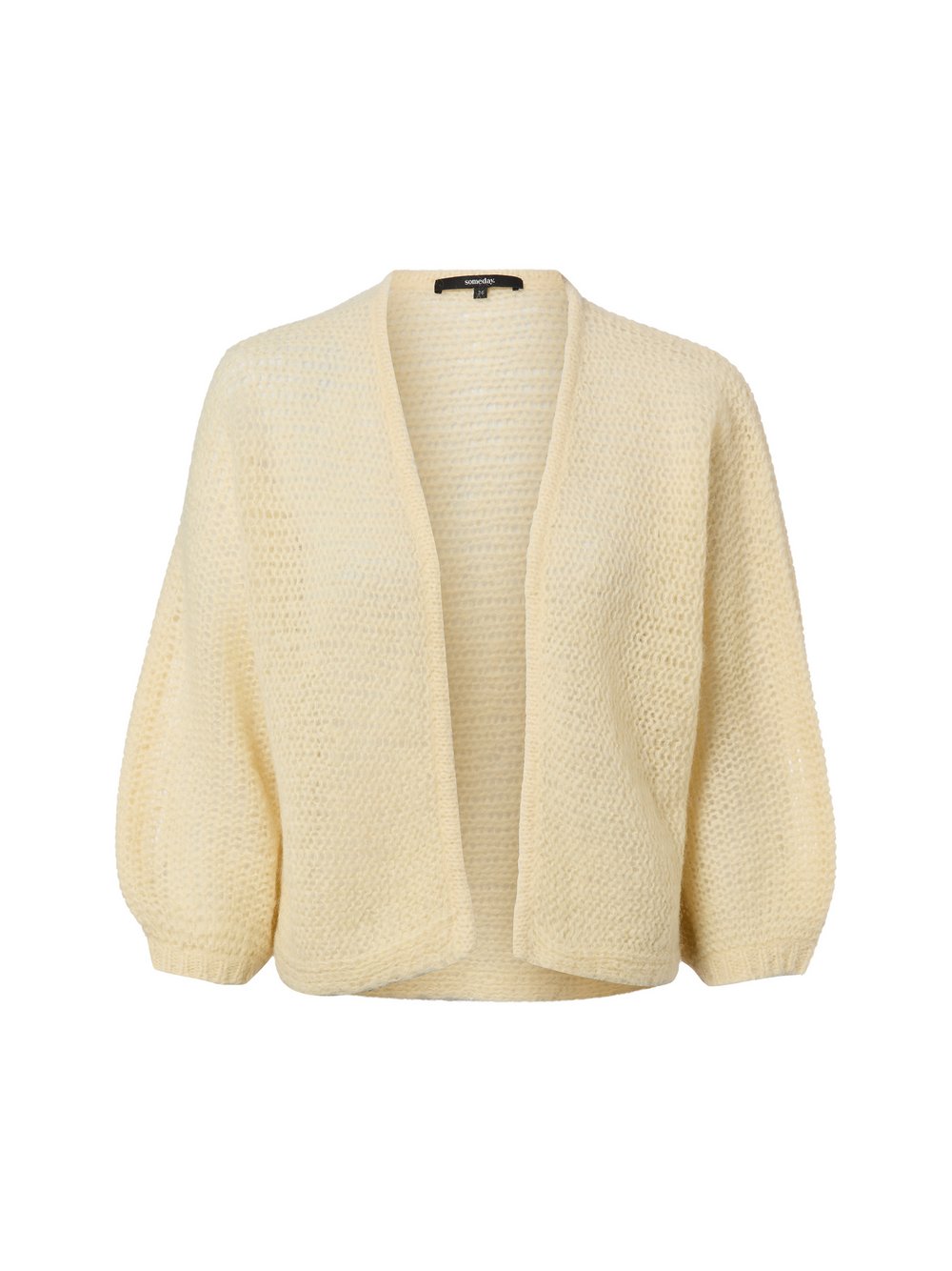 Someday Strickjacke mit Alpaka und Wolle Damen gelb, 42
