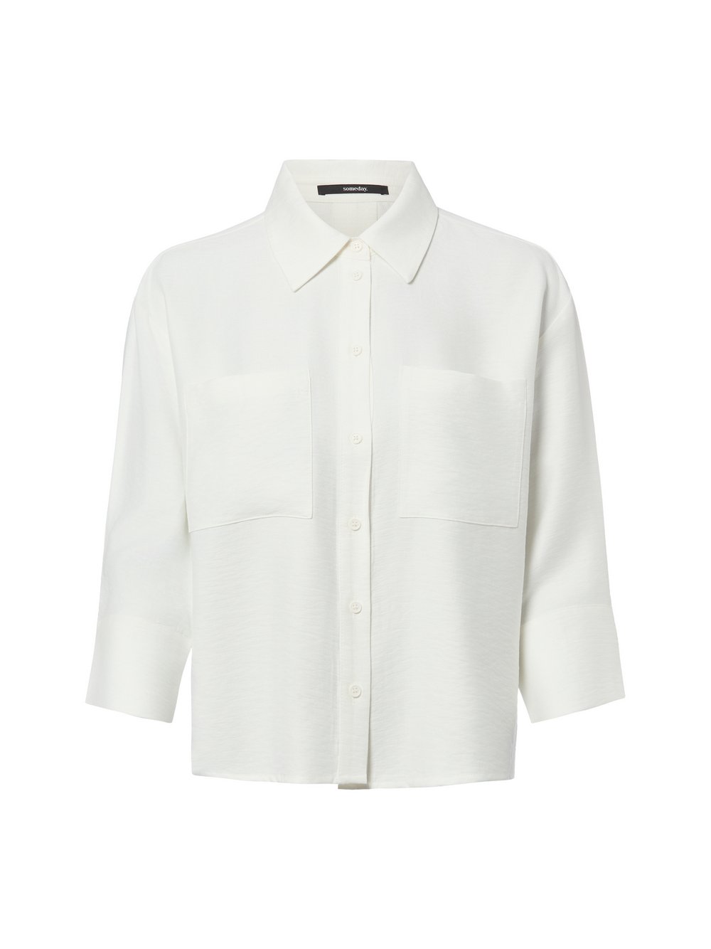 Someday Hemdbluse Damen Viskose weiß, 42