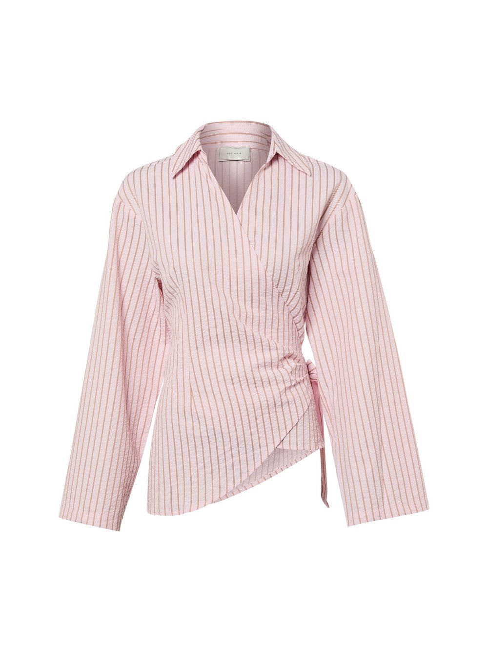 Neo Noir Wickelbluse Damen Baumwolle mehrfarbig gestreift, 40