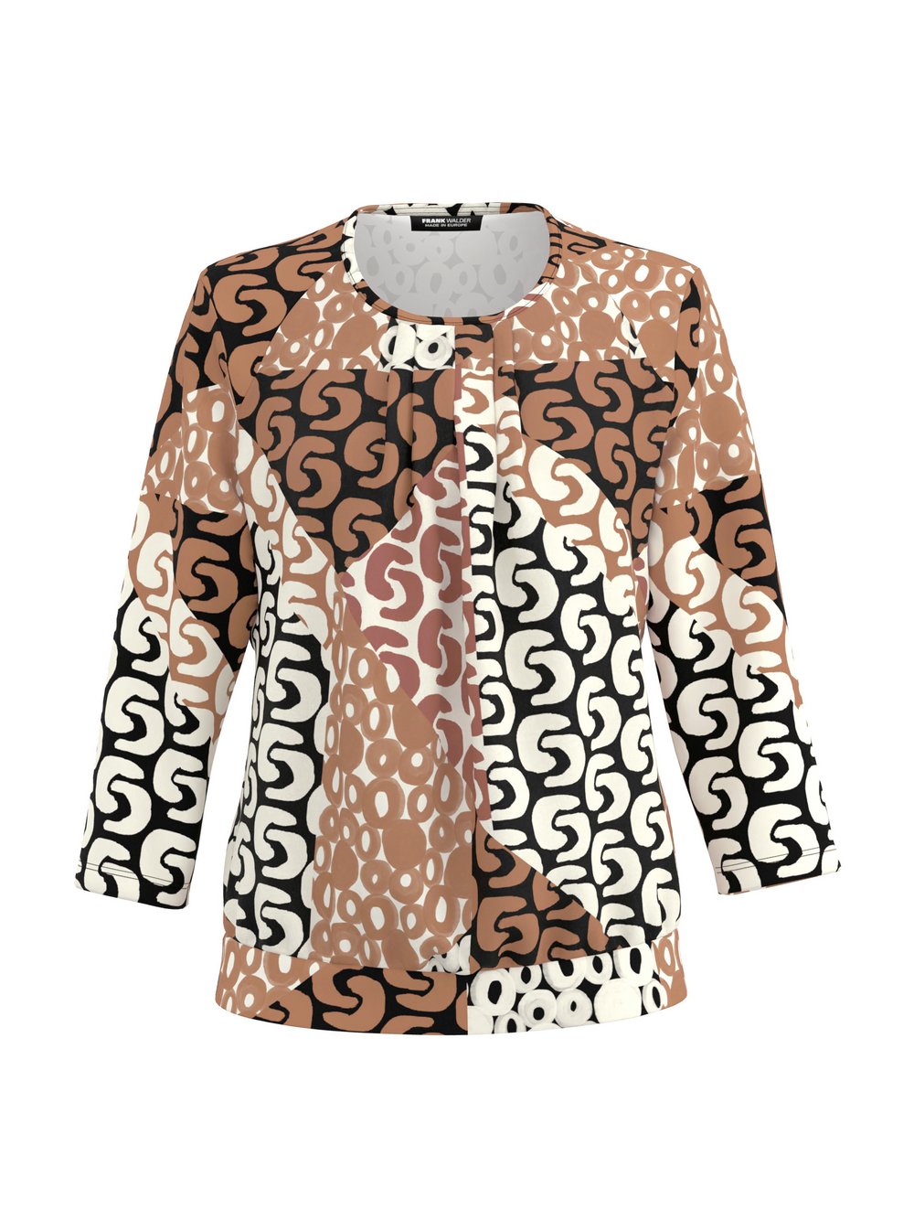 Frank Walder Blusenshirt Damen Viskose mehrfarbig bedruckt, 44