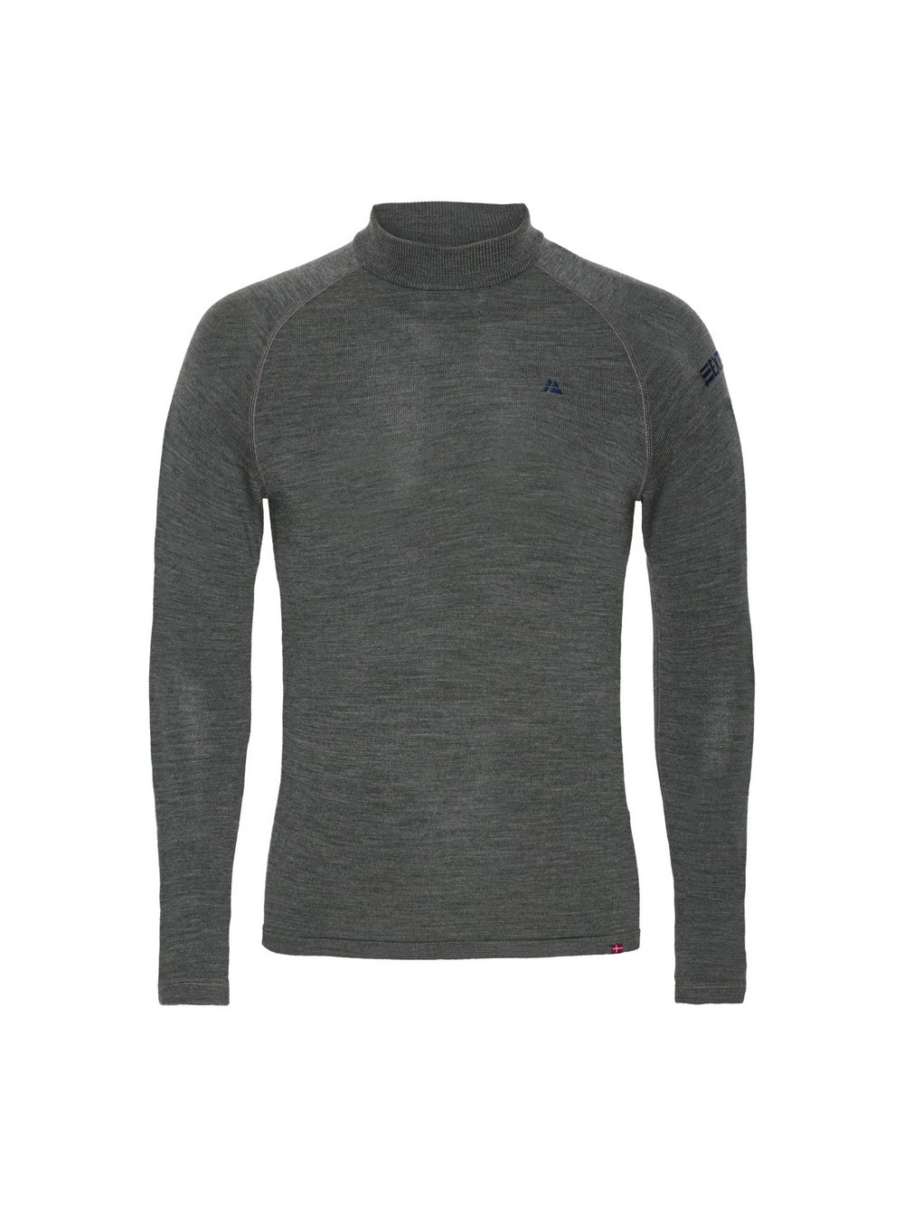 DANISH ENDURANCE Langarmshirt Herren Wolle grau, M