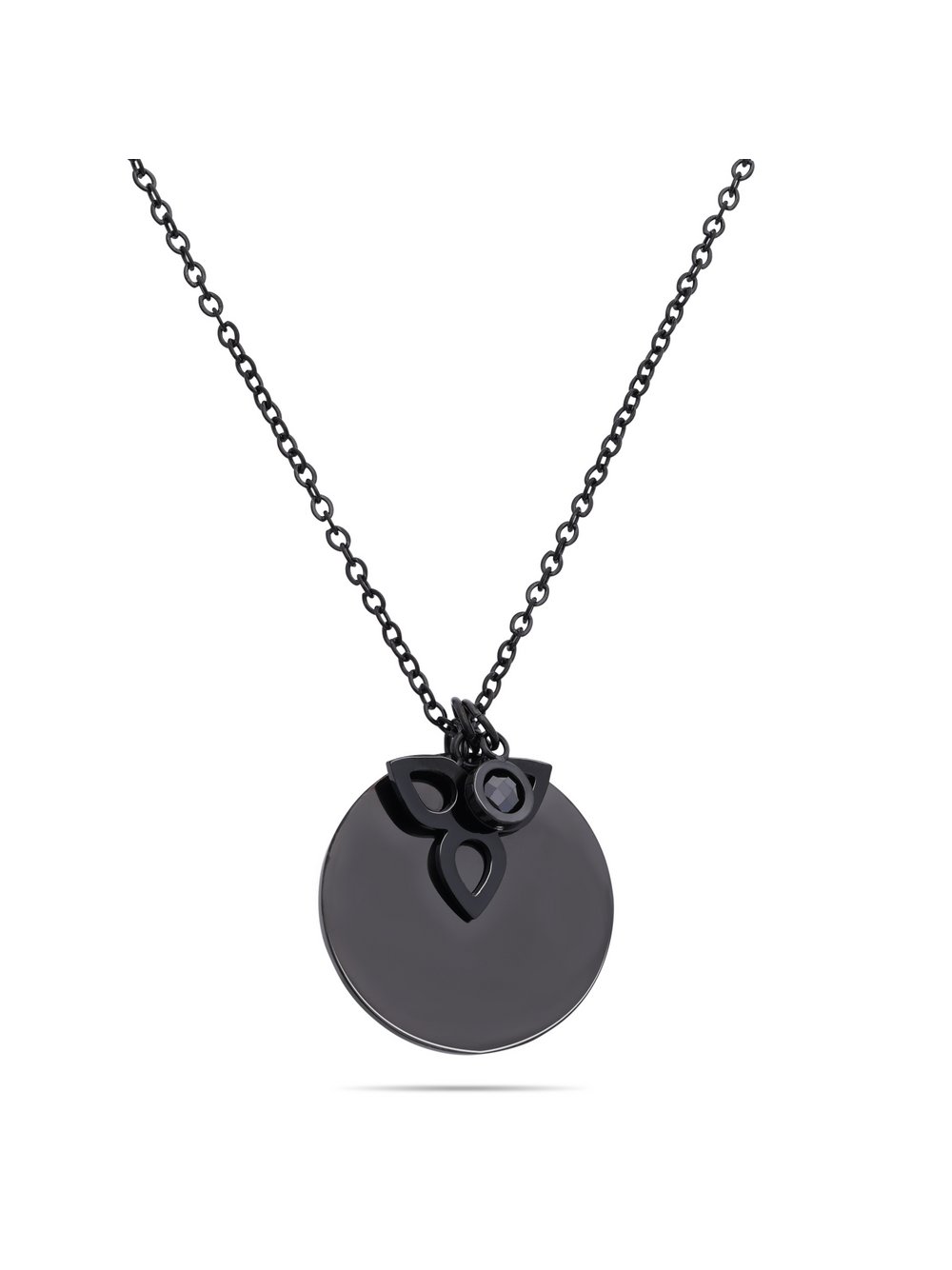 Tamaris Halsschmuck Flower Damen Edelstahl schwarz, ONE SIZE