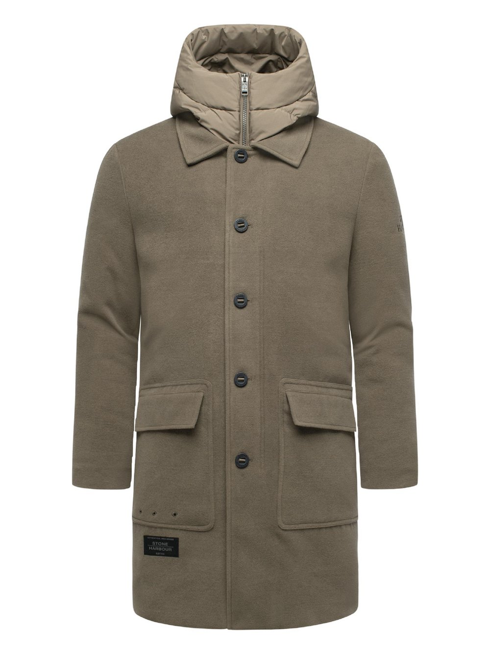 Thumbnail - STONE HARBOUR Mantel Herren braun, M