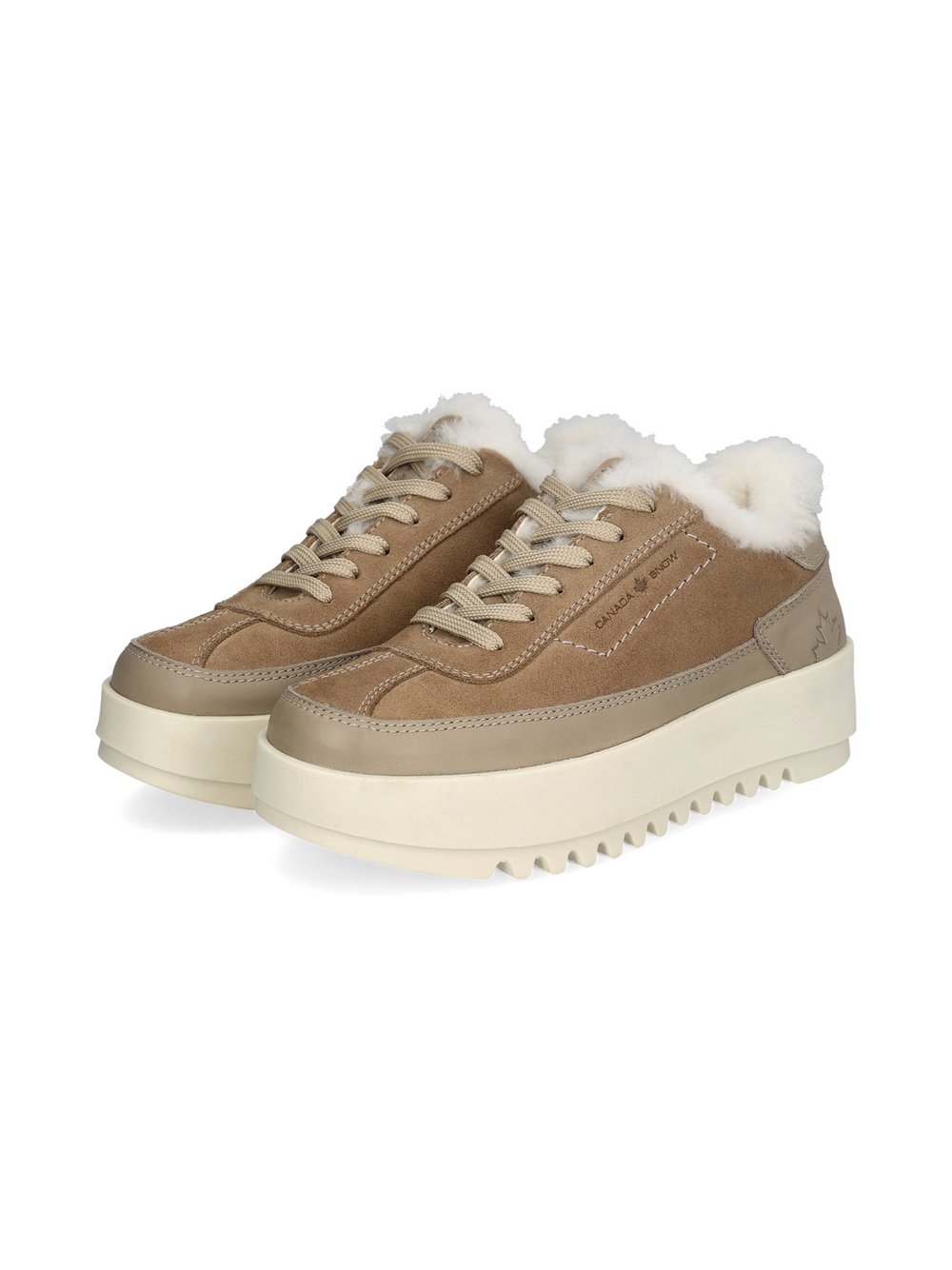 CANADA SNOW Schnürschuhe Damen Leder beige, 41