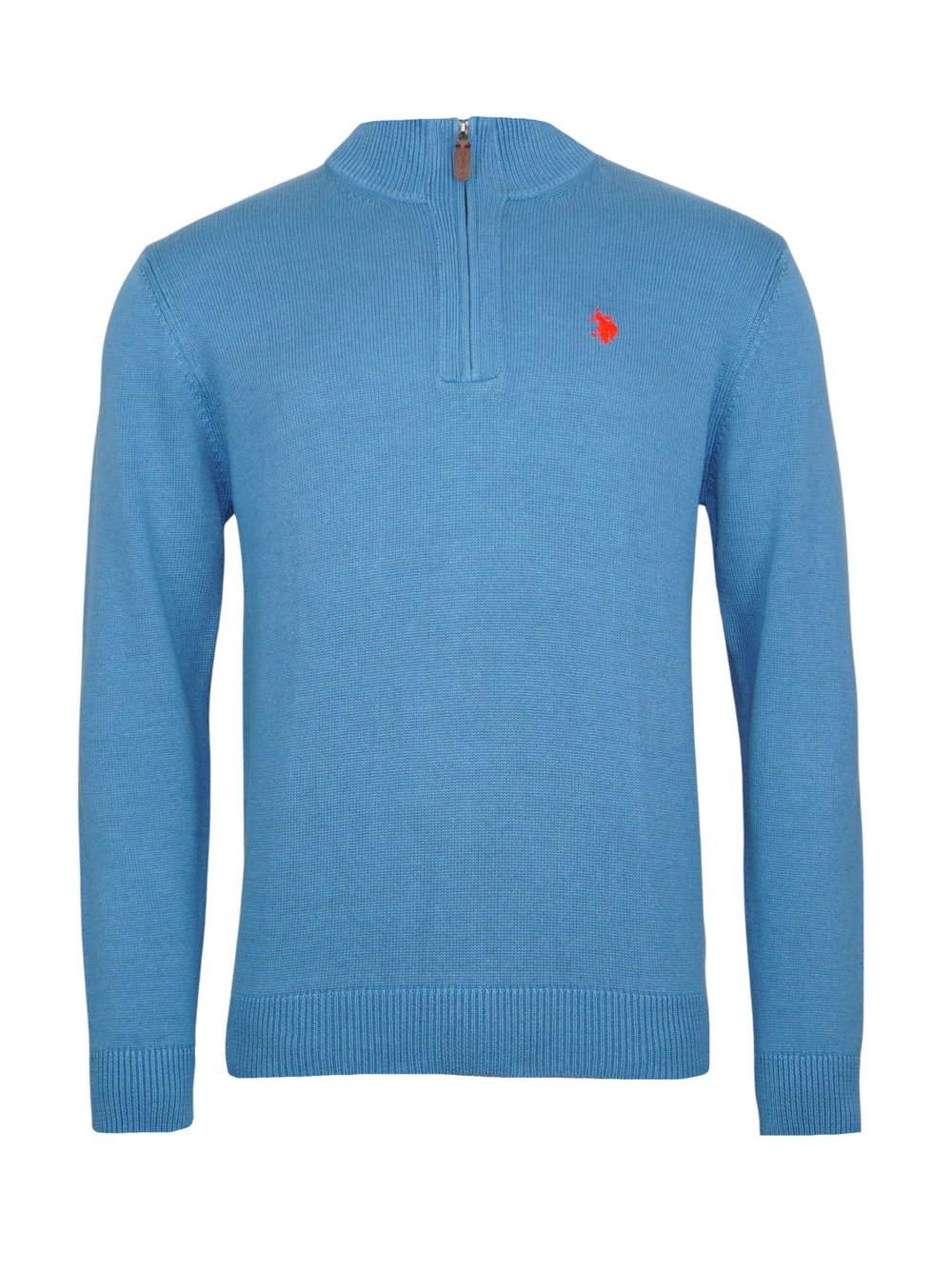 U.S. Polo Assn. Troyer Half Zip Herren Baumwolle blau, M