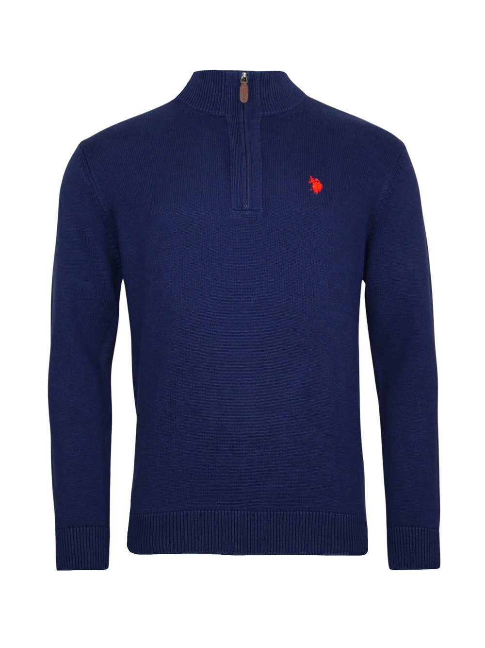 U.S. Polo Assn. Troyer Half Zip Herren Baumwolle blau, M