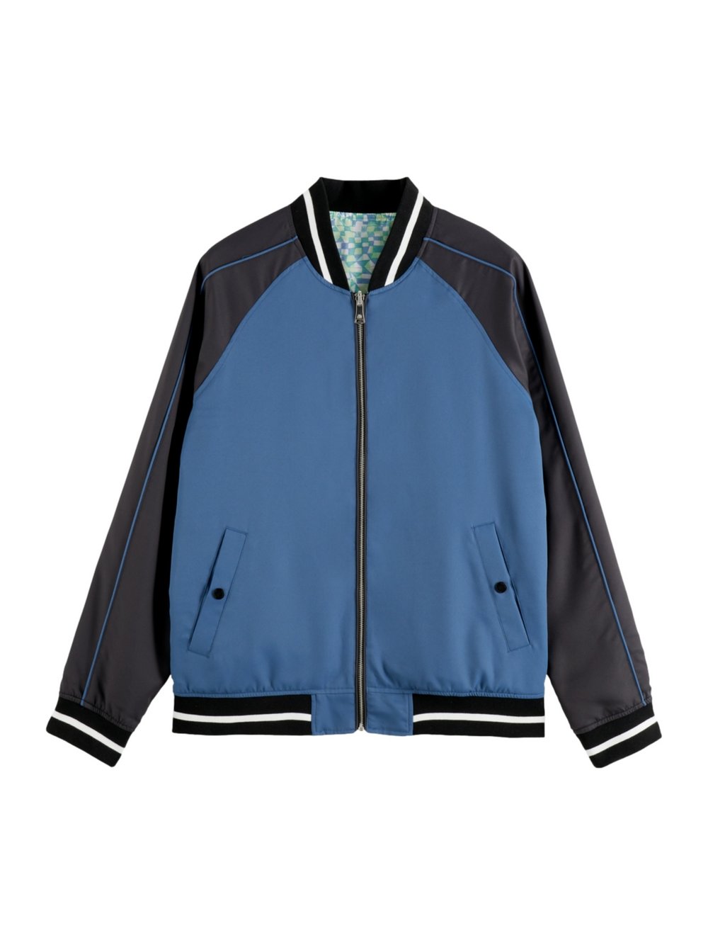 Scotch & Soda Jacke Herren blau gestreift, L