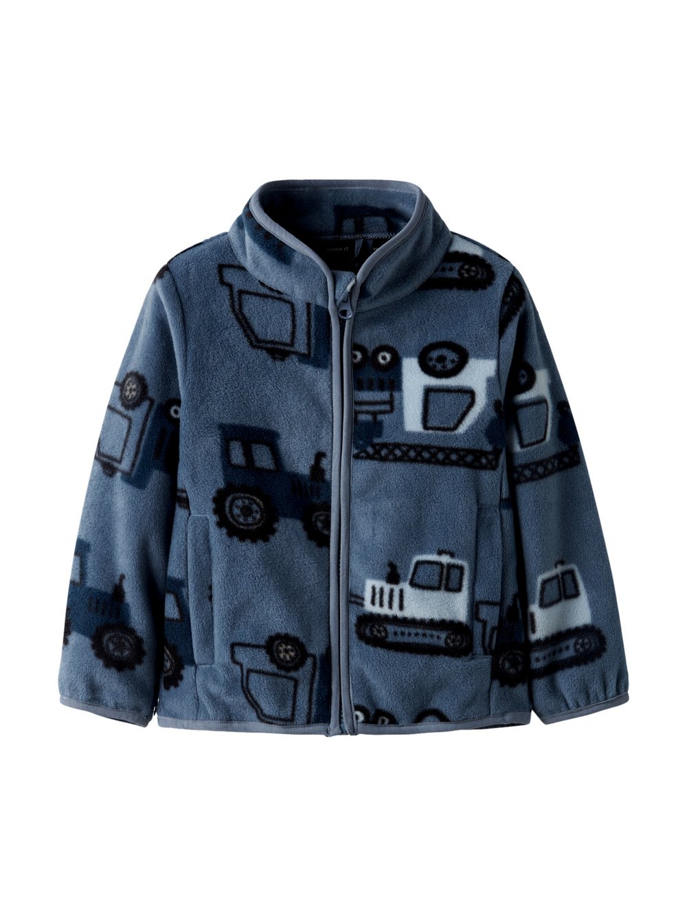Thumbnail - name it Fleecejacke Jungen blau gemustert, 110