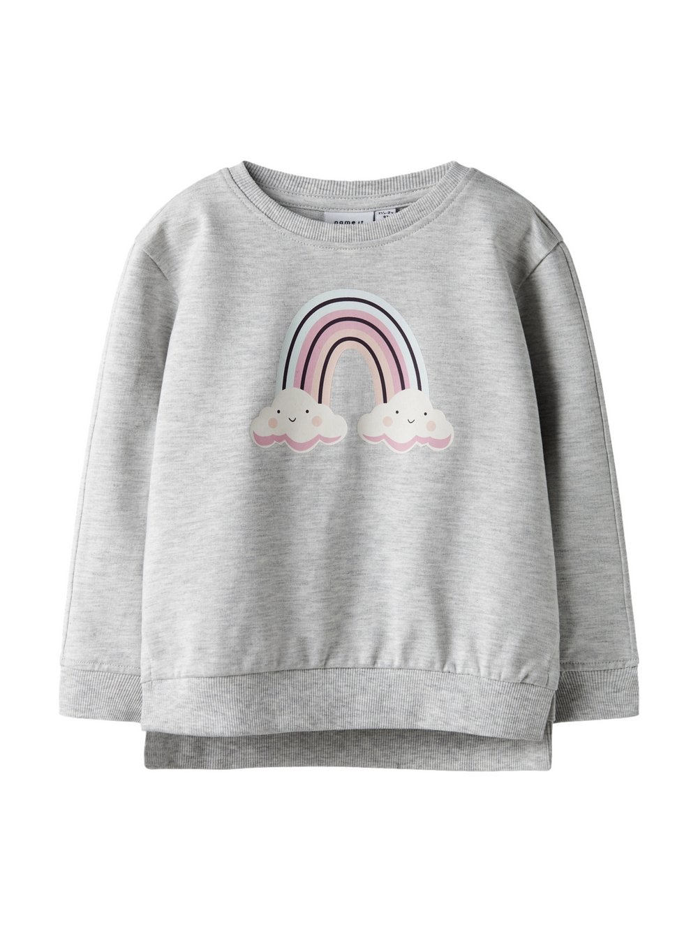 name it Pullover Mädchen Baumwolle grau gemustert, 8081