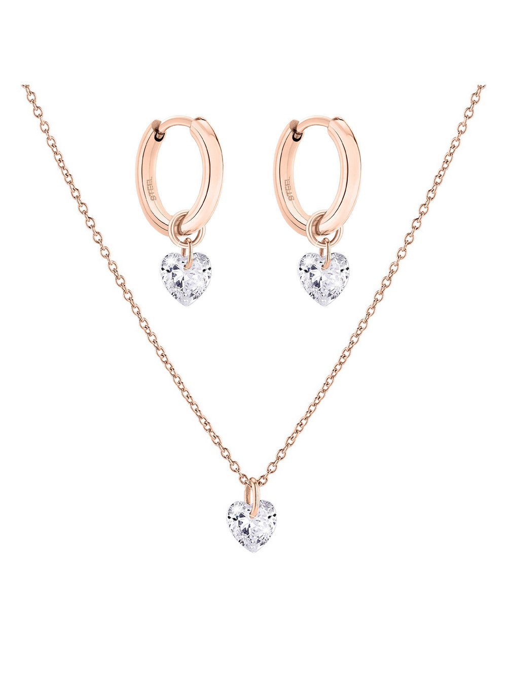 Thumbnail - Tamaris Schmuck-Set Damen Edelstahl roségold, ONE SIZE