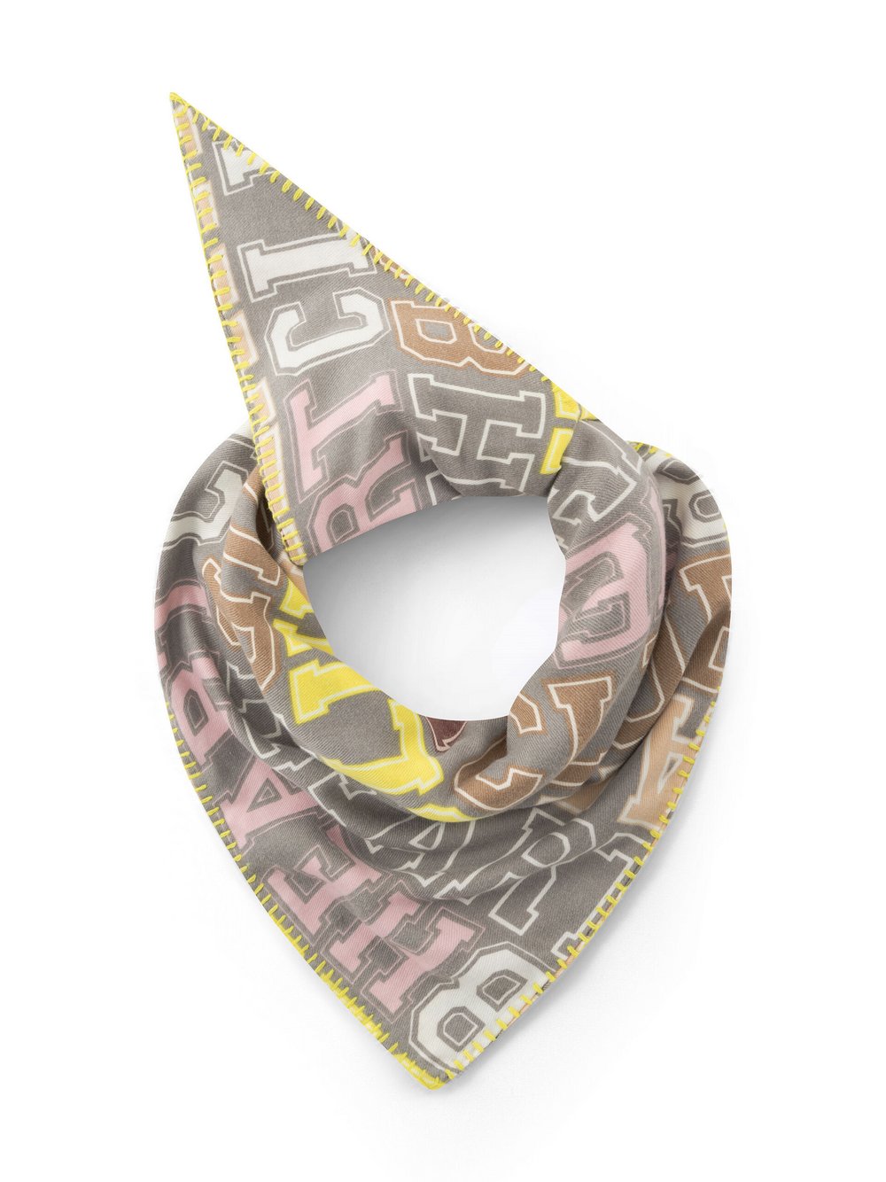 Thumbnail - Codello Dreiecktuch Damen grau bedruckt, ONE SIZE