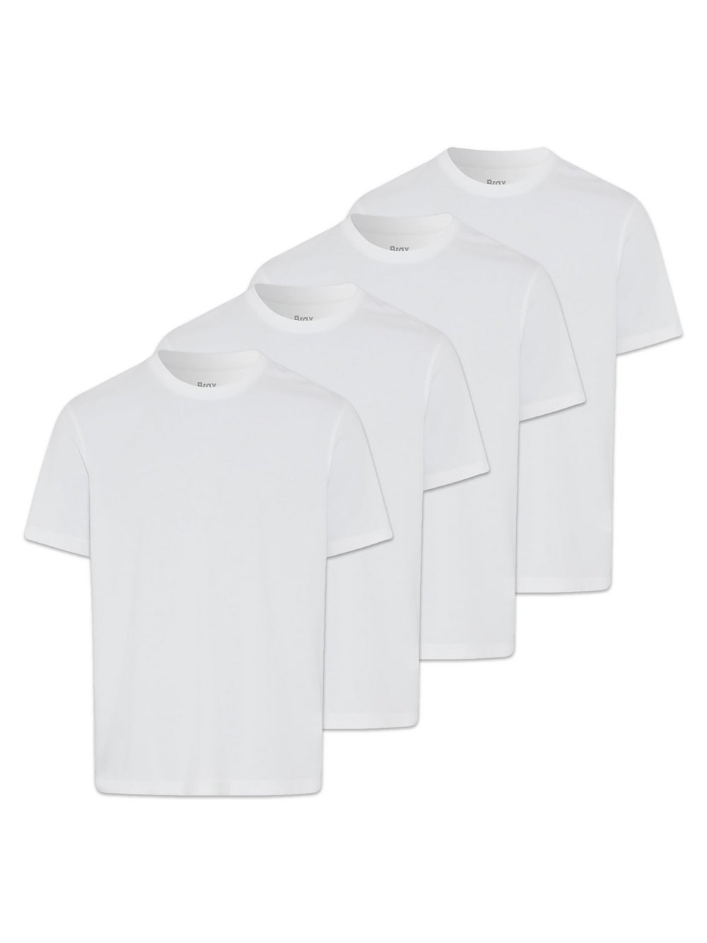 BRAX T-Shirt 4er Pack Herren Baumwolle weiß, S