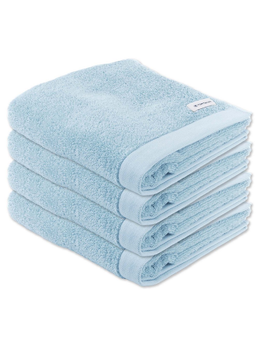Thumbnail - Tom Tailor Handtuch 4er-Pack Damen Baumwolle blau, 50x100cm